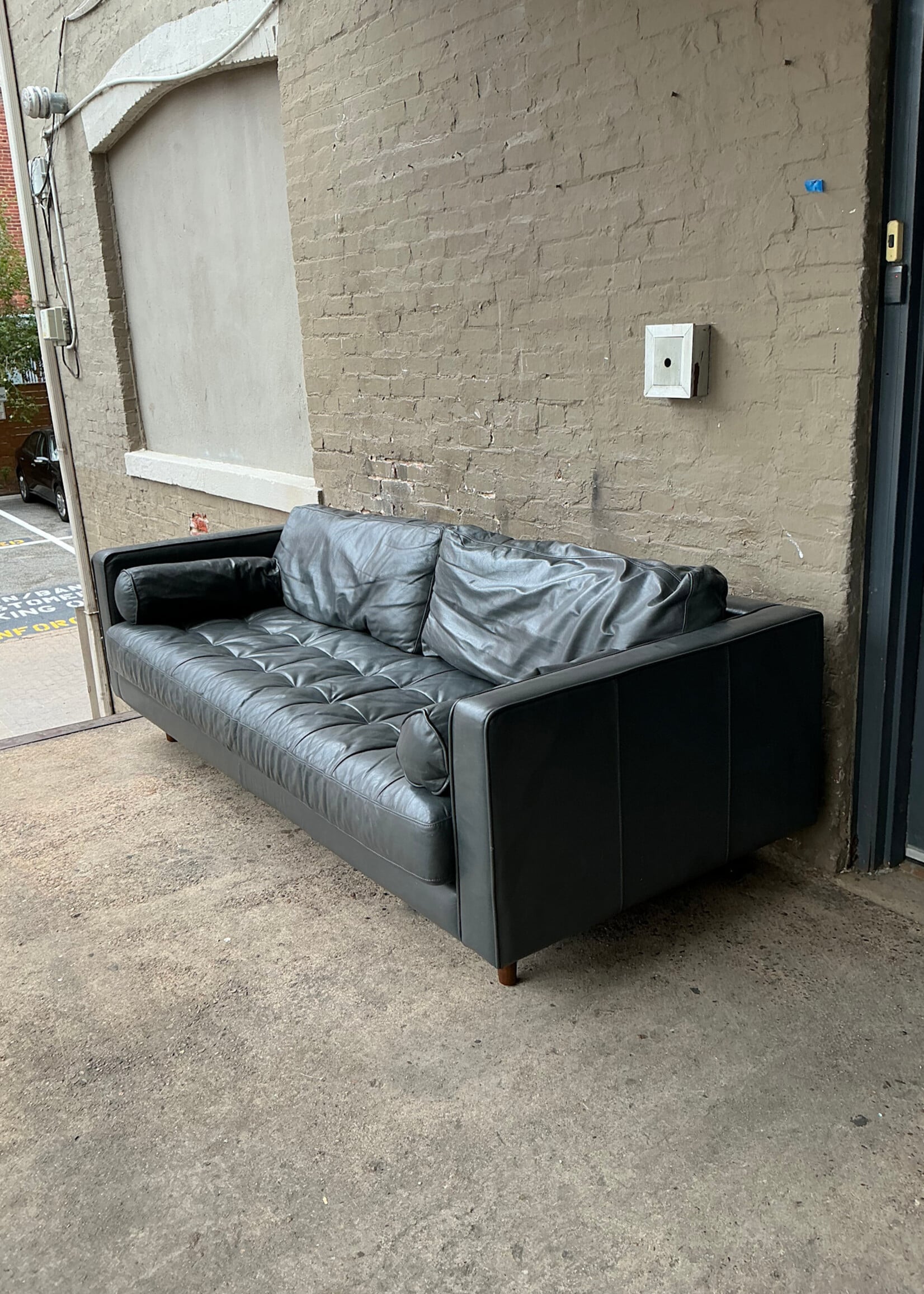 GOODWOOD MCM Style Leather Sofa