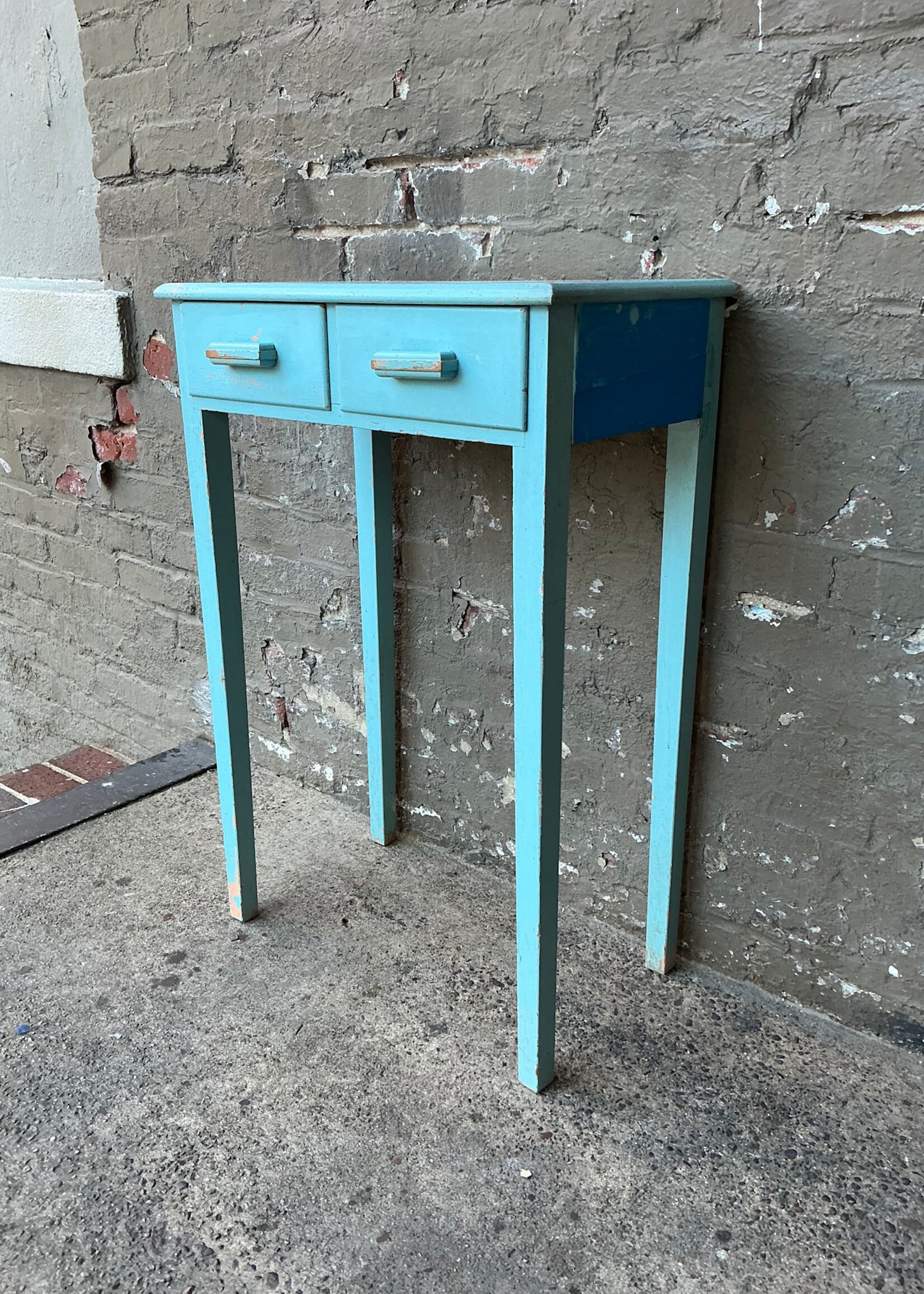 GOODWOOD Vintage Blue Painted Side Table
