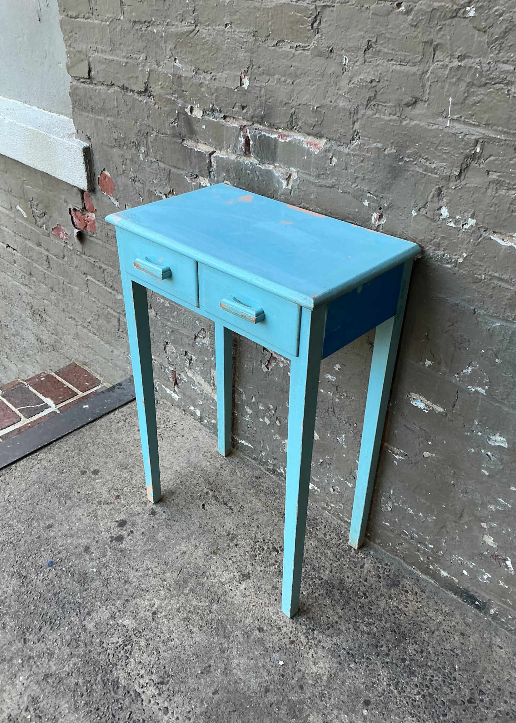 GOODWOOD Vintage Blue Painted Side Table