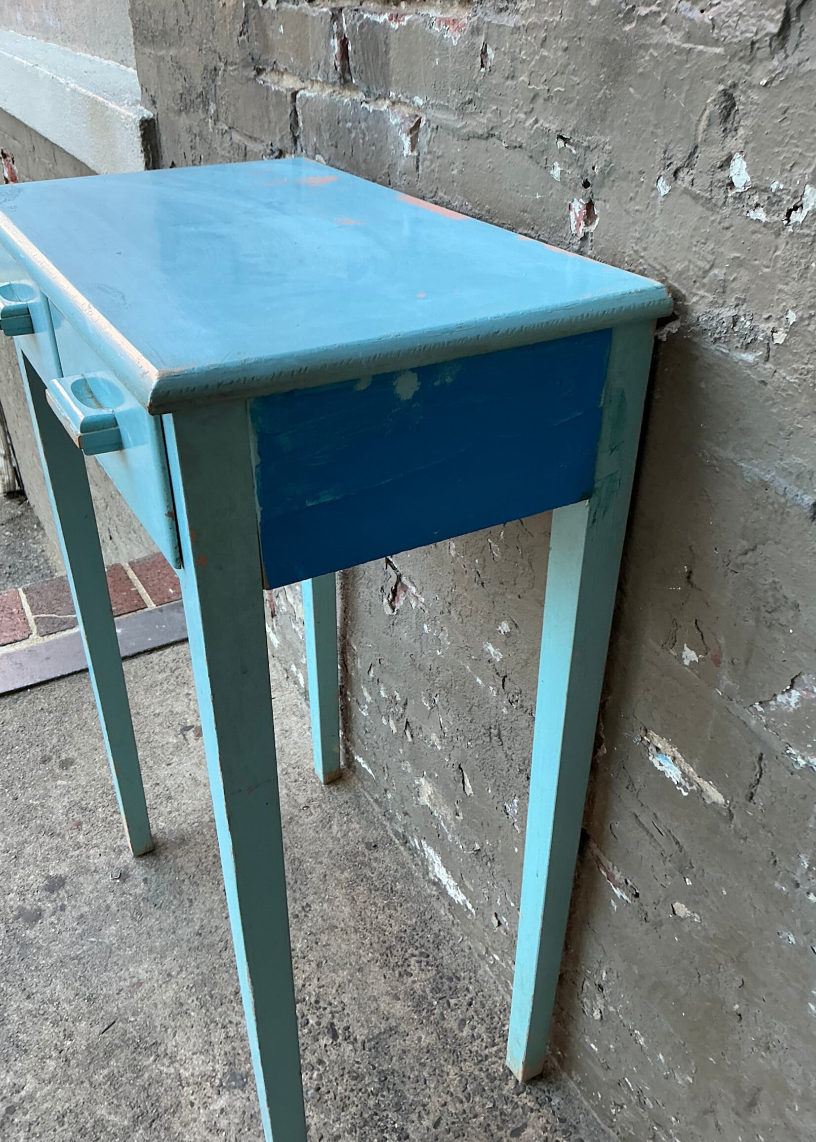 GOODWOOD Vintage Blue Painted Side Table