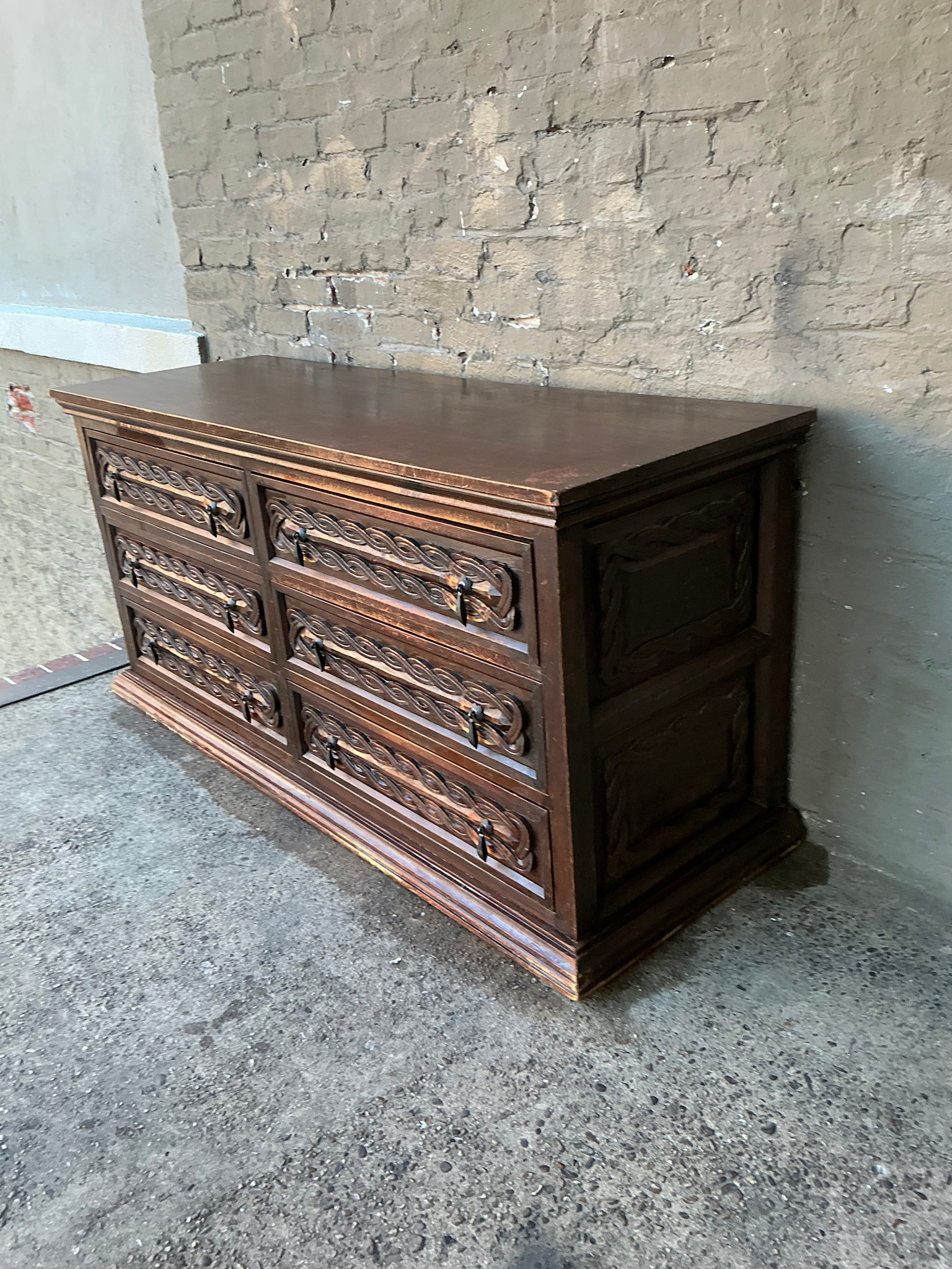 dresser in spanish Rustic Royal crafted from hand Spanish Dresser Wood 55”Solid Wood