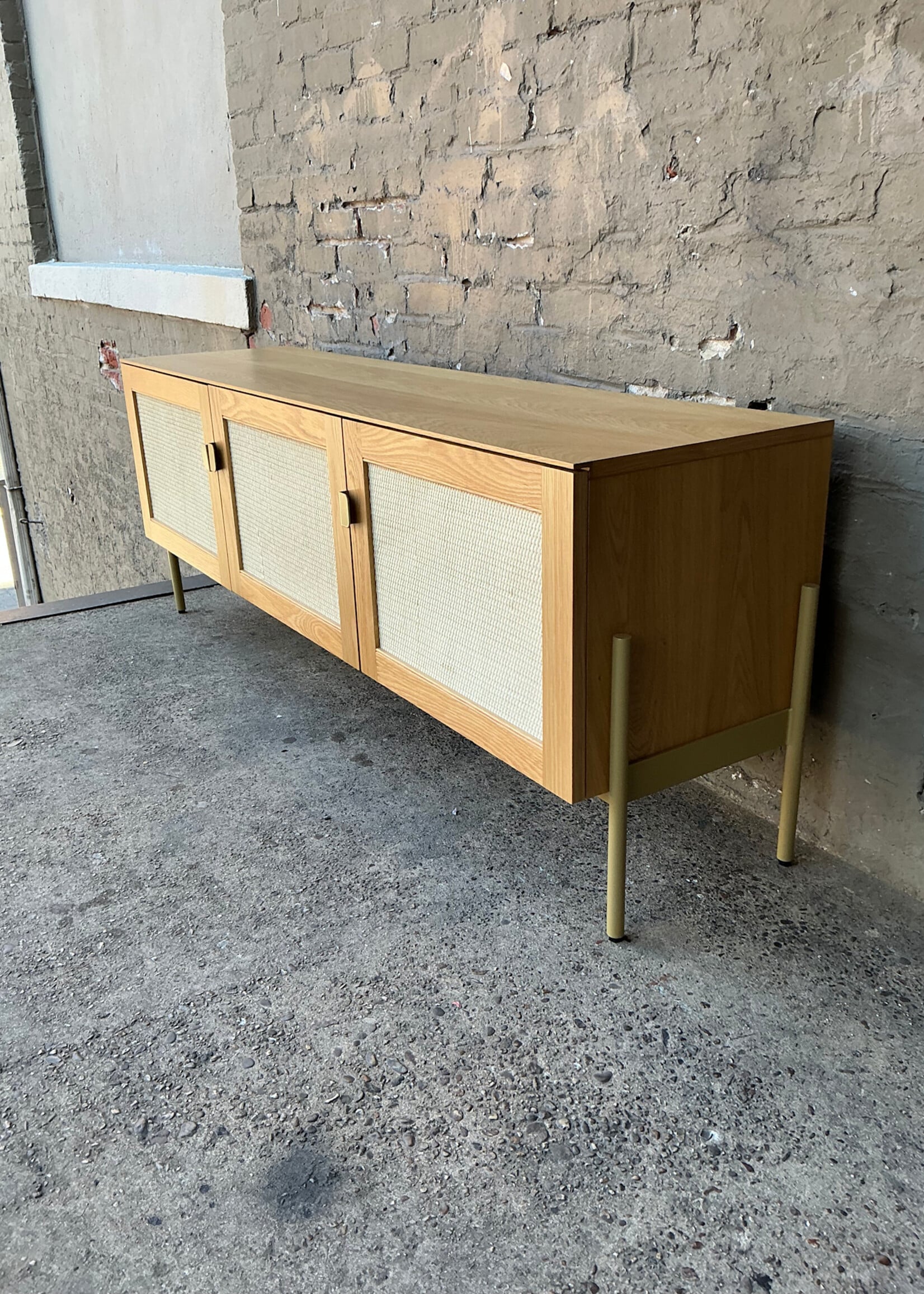 GOODWOOD MCM Style Caned Console
