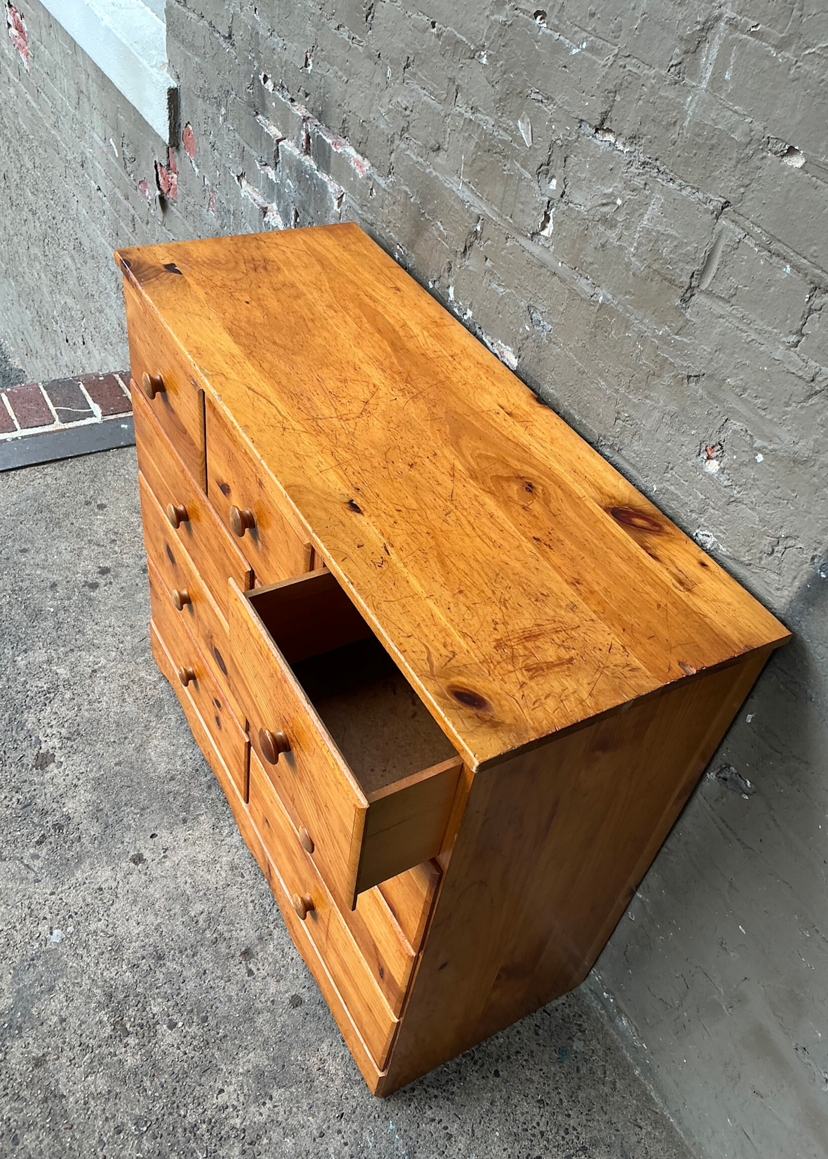 GOODWOOD Vintage Nine Drawer Pine Dresser