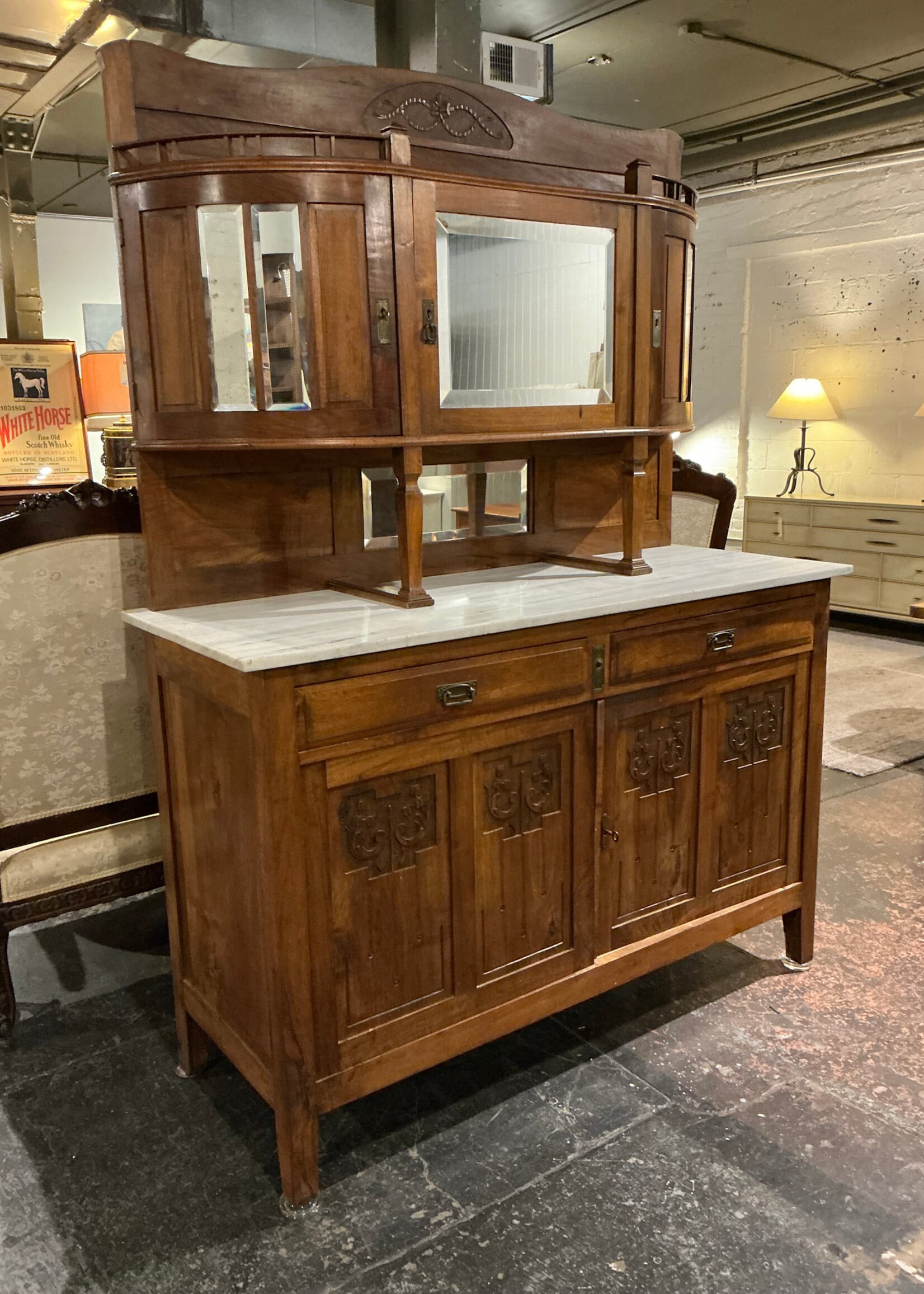 GOODWOOD Antique Walnut Arts and Craft Sideboard