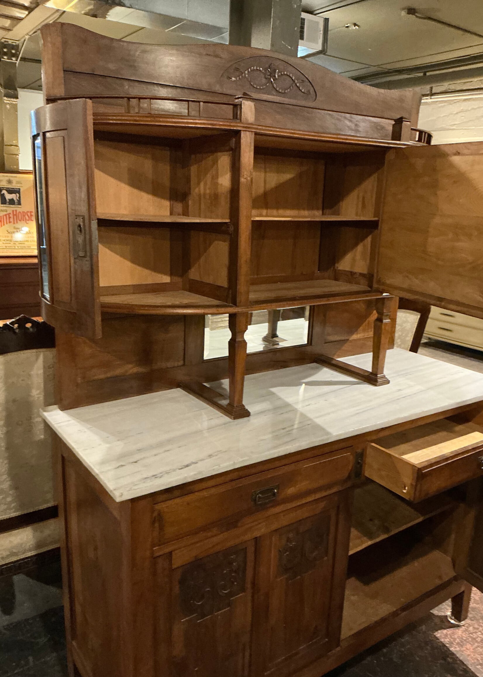 GOODWOOD Antique Walnut Arts and Craft Sideboard