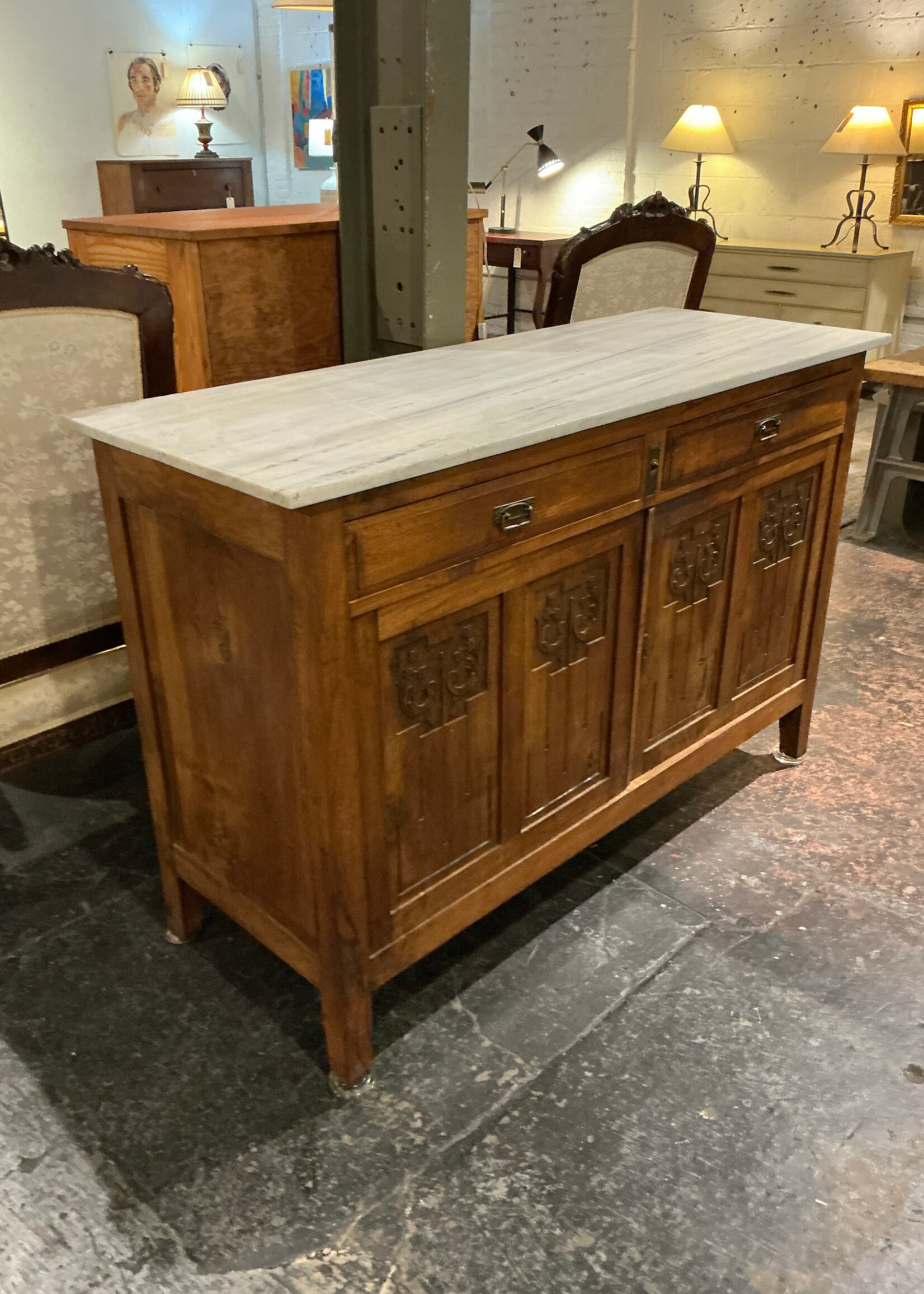 GOODWOOD Antique Walnut Arts and Craft Sideboard