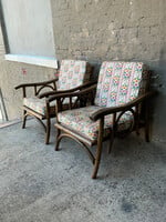 GOODWOOD Pair of MCM Rattan Armchairs