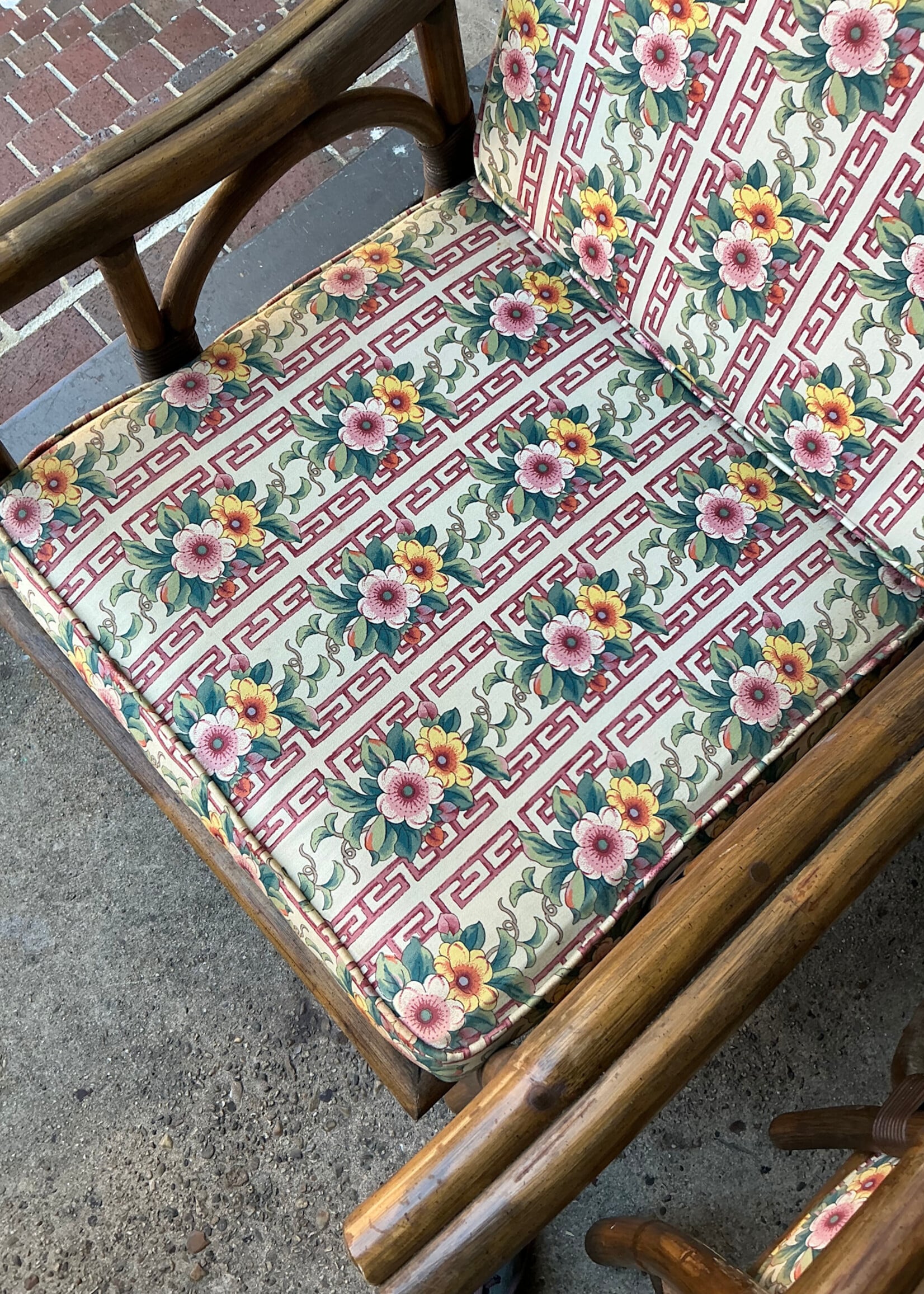 GOODWOOD Pair of MCM Rattan Armchairs
