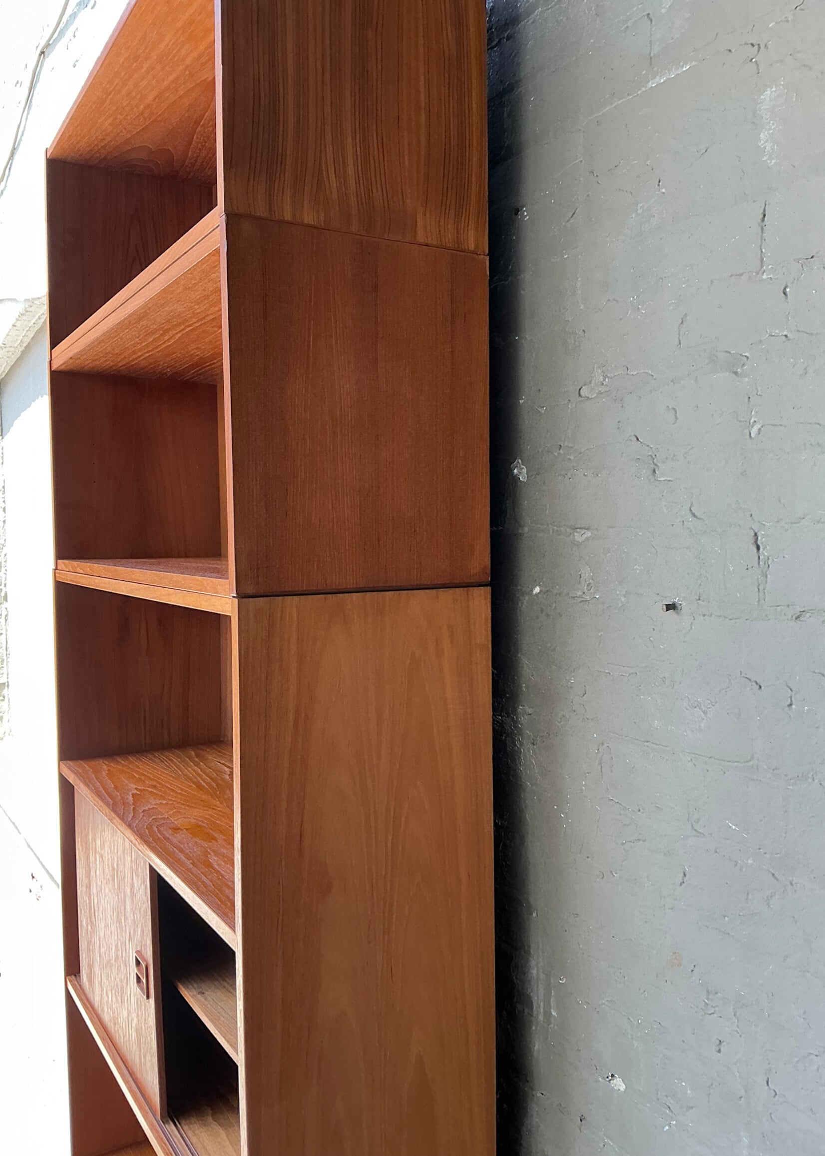 GOODWOOD Danish Modern Teak Sliding Door Cabinet