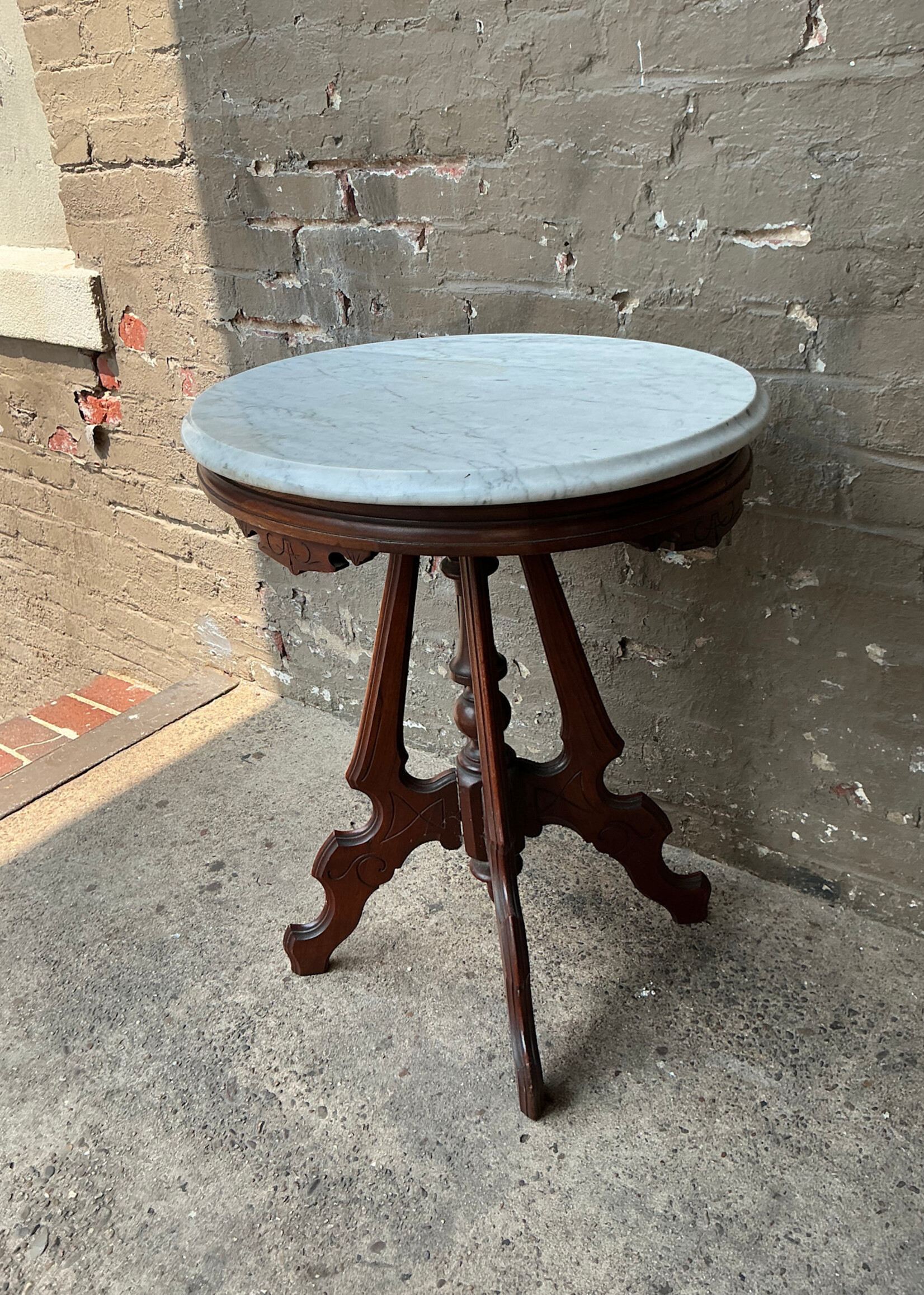 GOODWOOD Victorian Marble Top Parlor Table