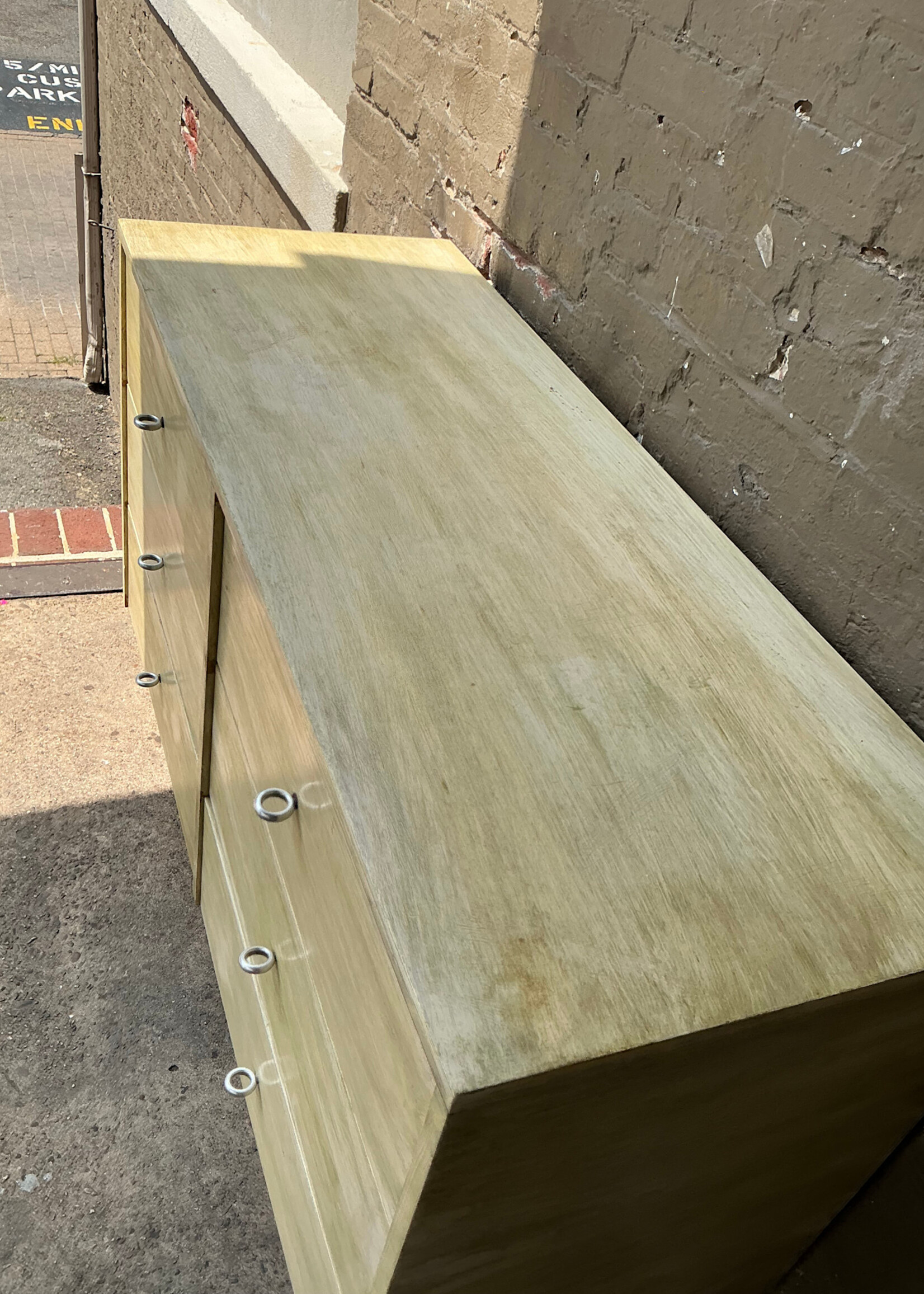 GOODWOOD Painted MCM Peg Leg Dresser