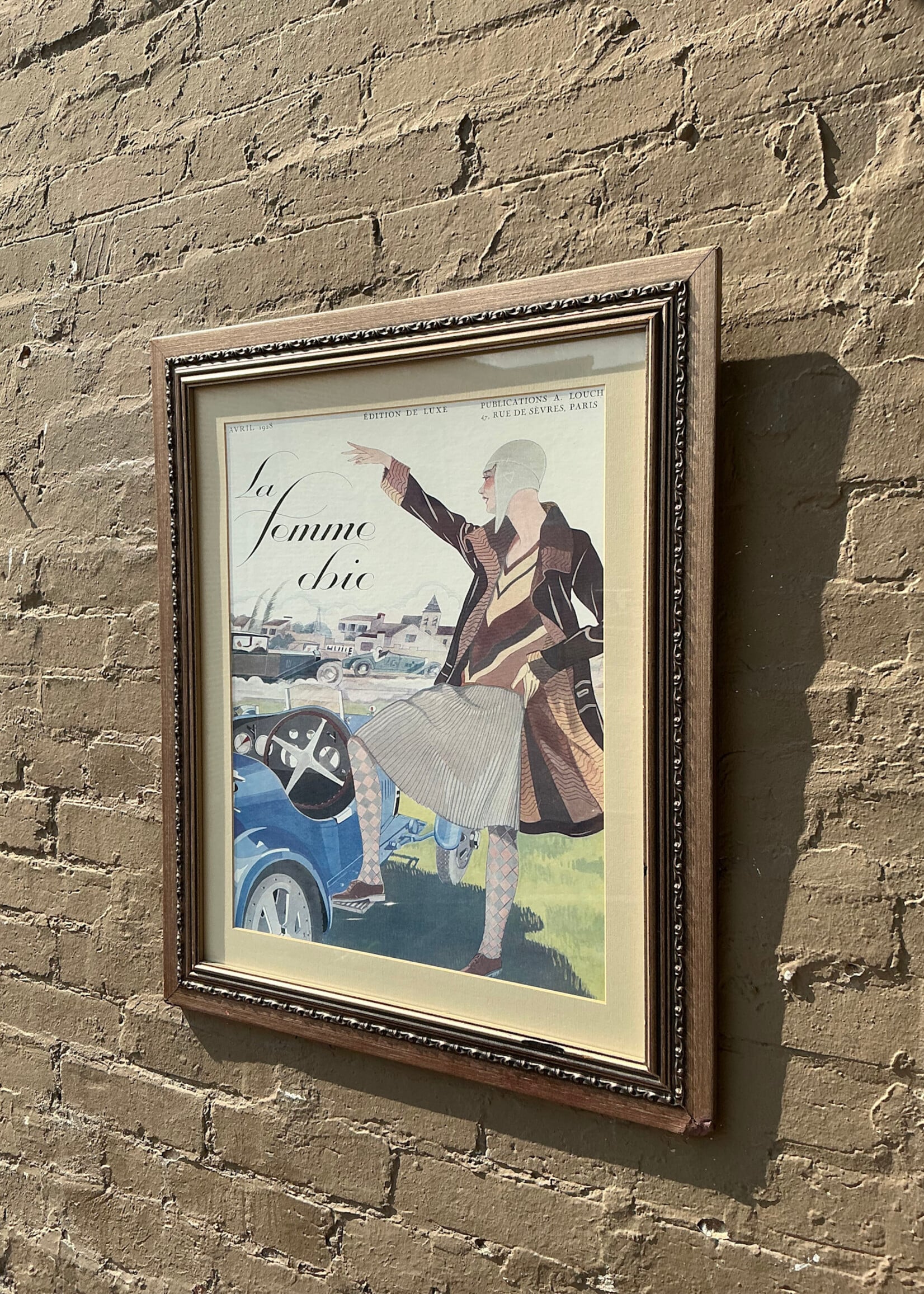 GOODWOOD Le Femme Chic, Framed Art Deco Print, Frame Damage