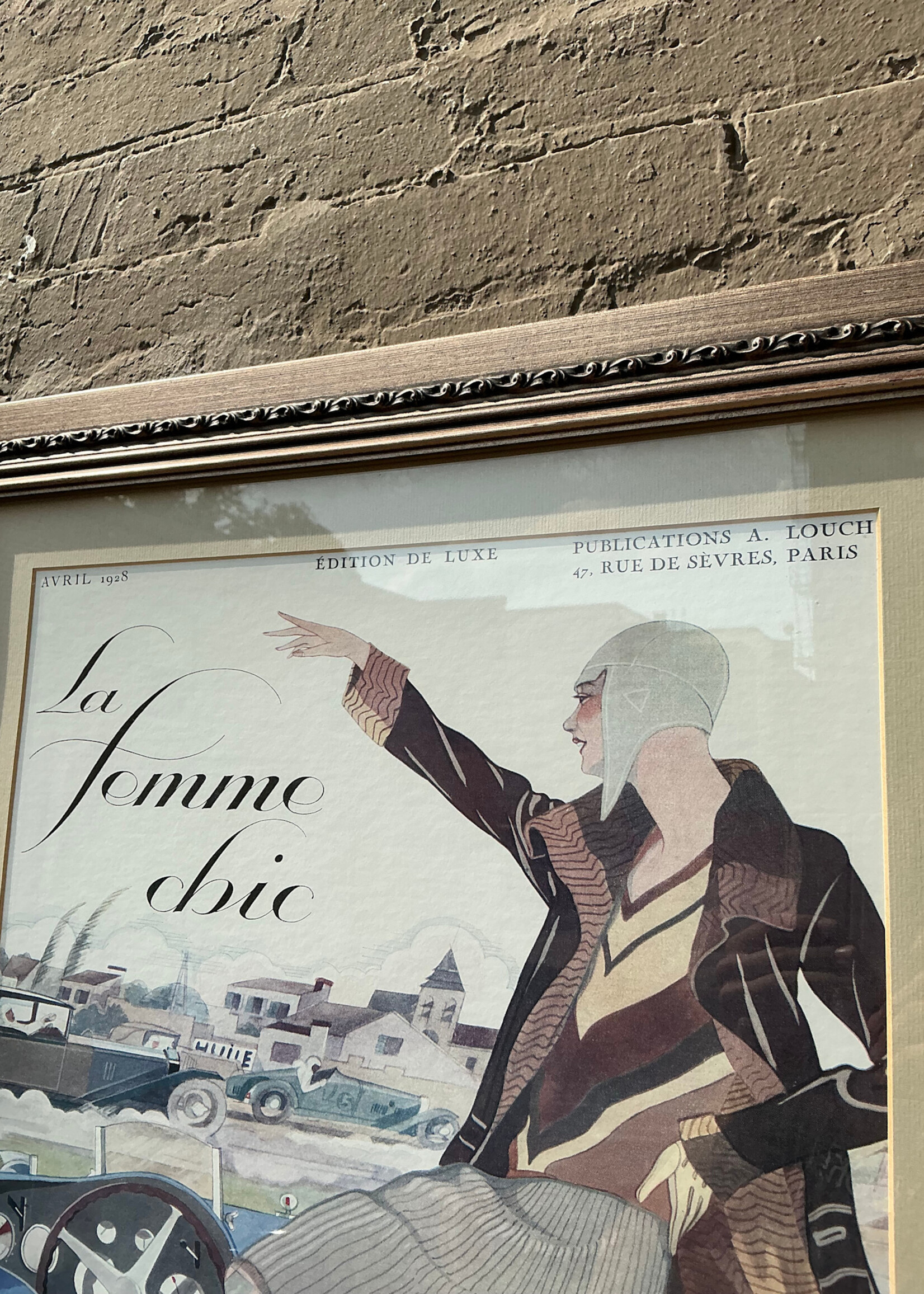 GOODWOOD Le Femme Chic, Framed Art Deco Print, Frame Damage