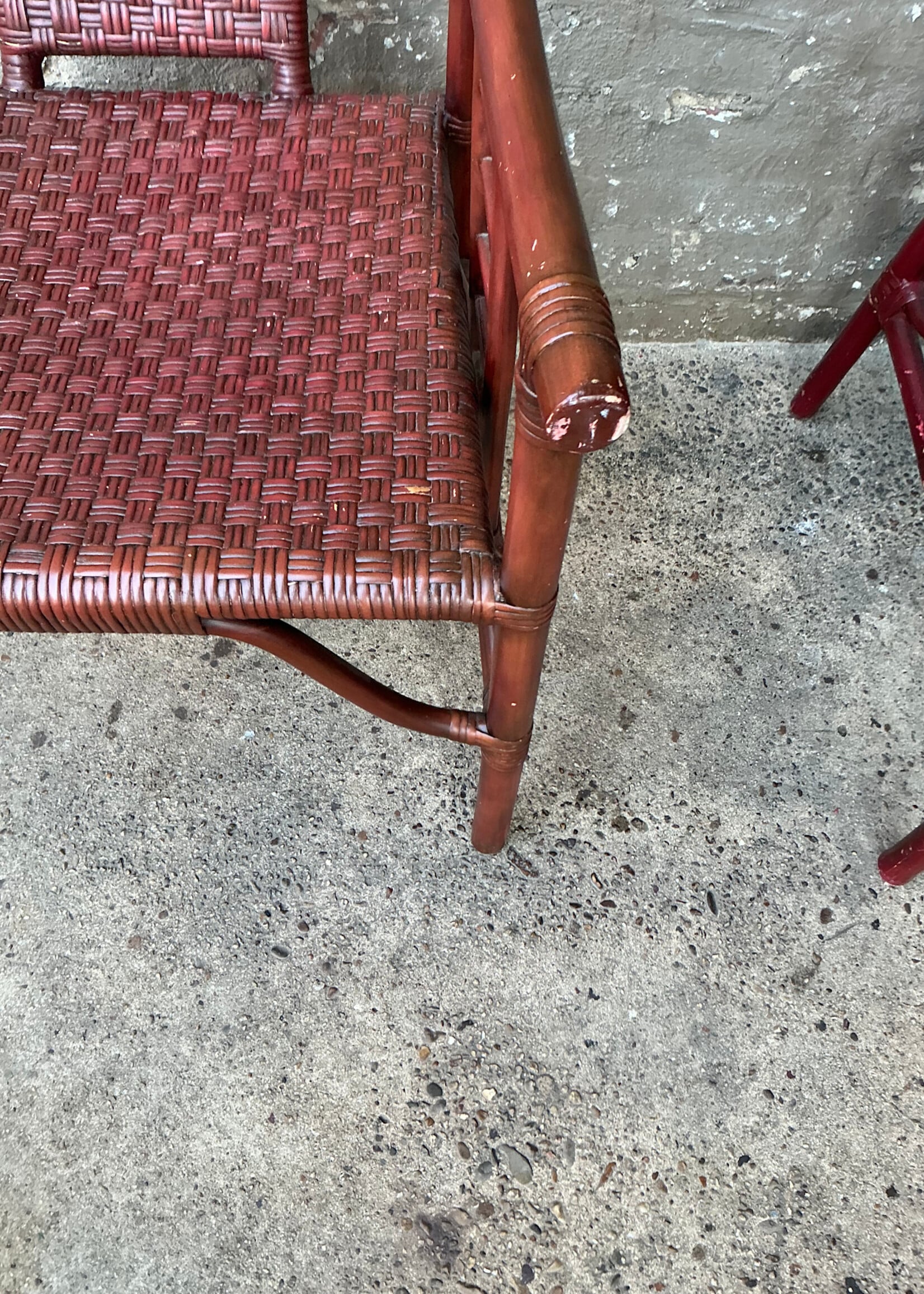 GOODWOOD Pair of Chinese Style Ratan Arm Chairs