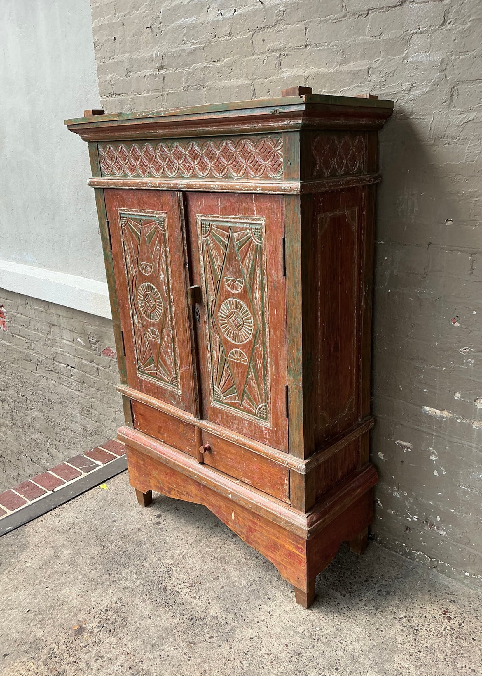 GOODWOOD Rustic Teak Painted Cupboard