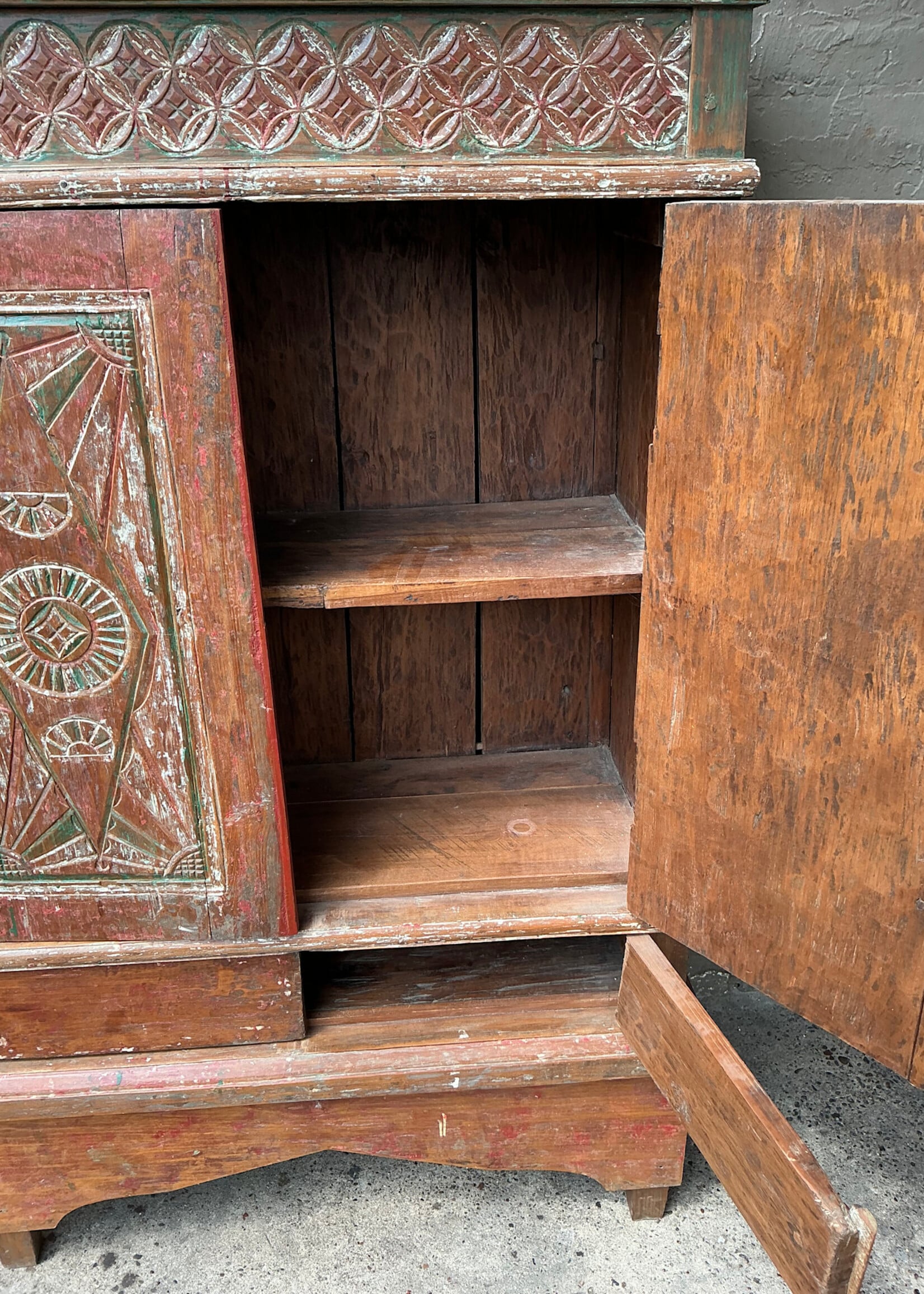 GOODWOOD Rustic Teak Painted Cupboard