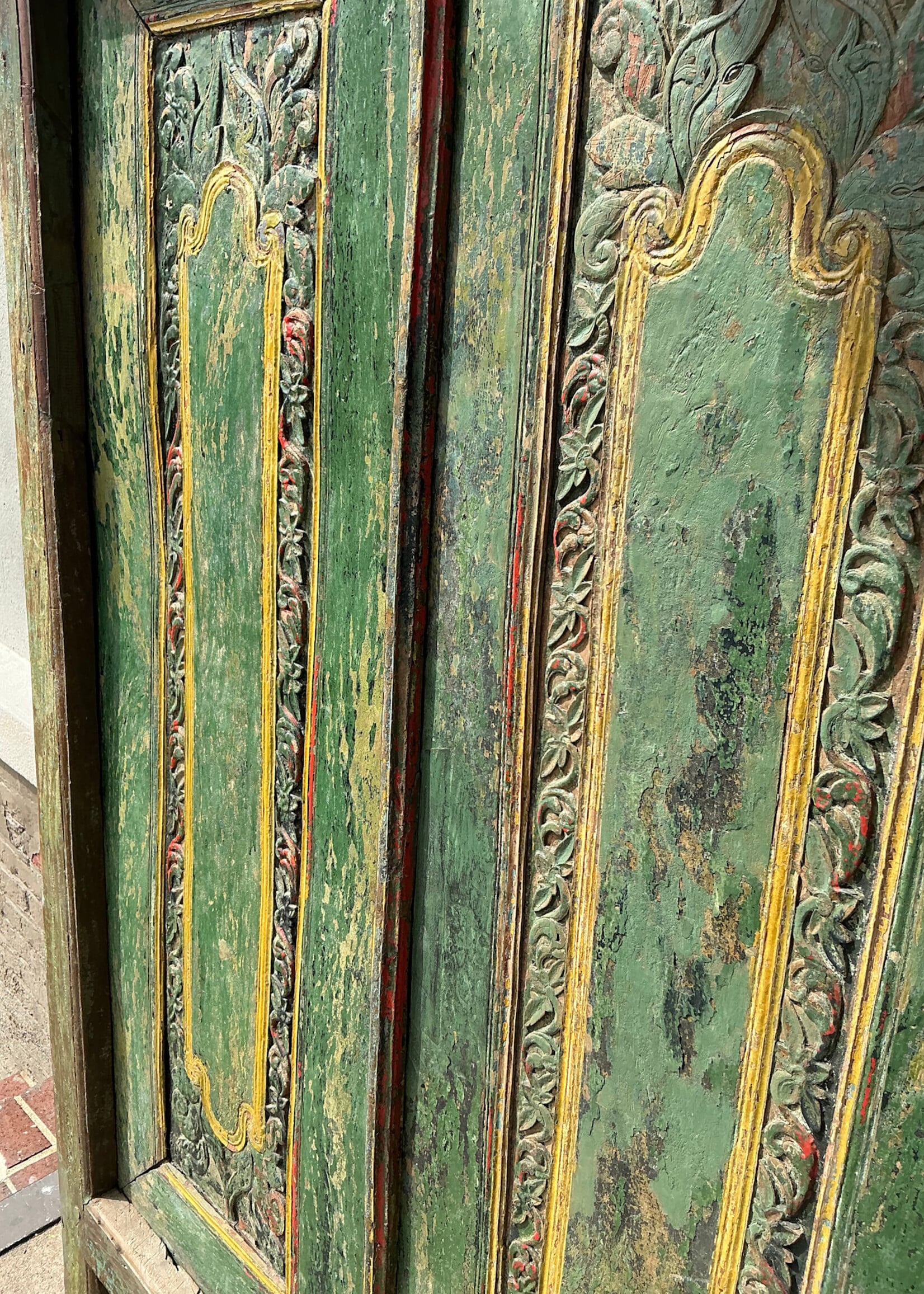 GOODWOOD Antique Hand Carved Painted Doors