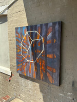 GOODWOOD Mixed Media on Canvas, Frahn Koerner, "Jacob's Ladder," 1996