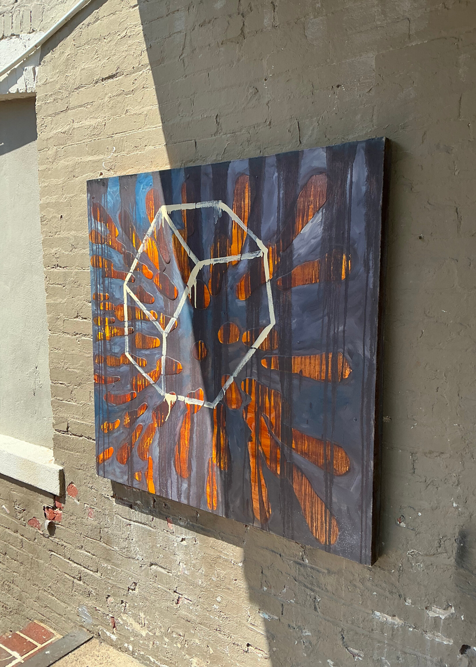GOODWOOD Mixed Media on Canvas, Frahn Koerner, "Jacob's Ladder," 1996