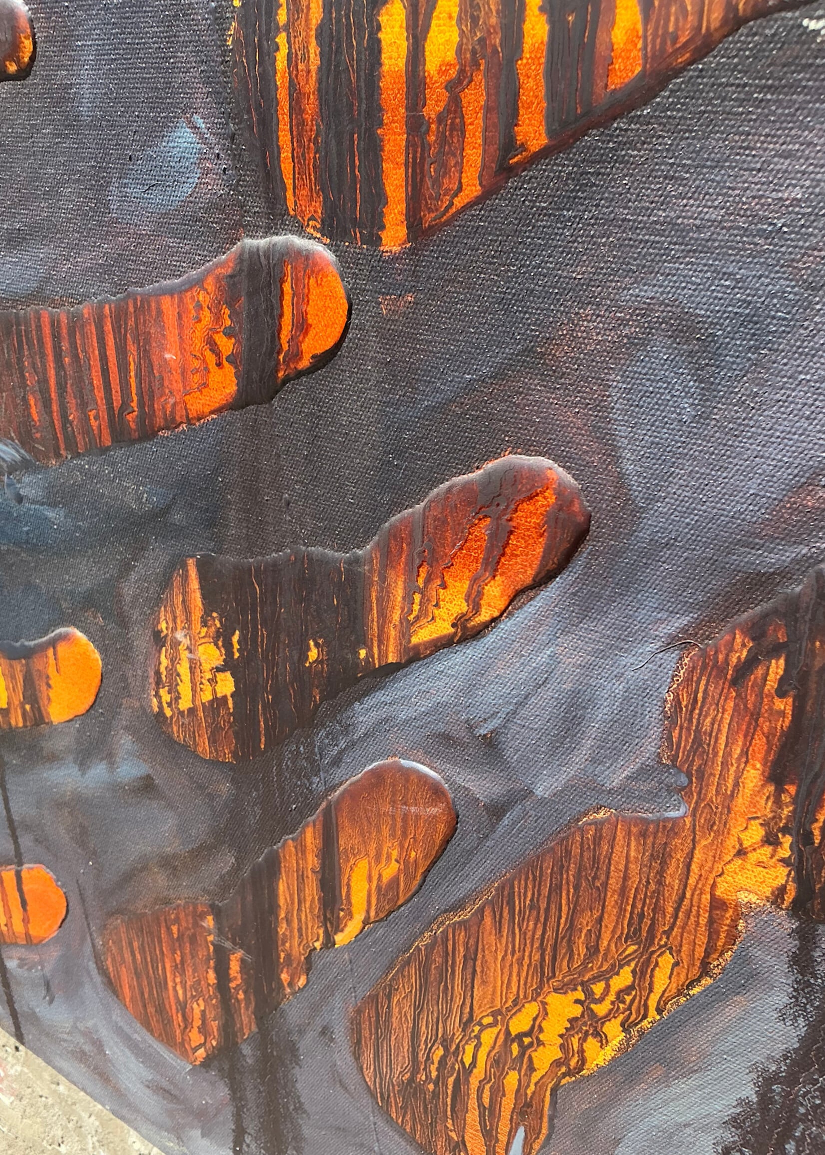 GOODWOOD Mixed Media on Canvas, Frahn Koerner, "Jacob's Ladder," 1996