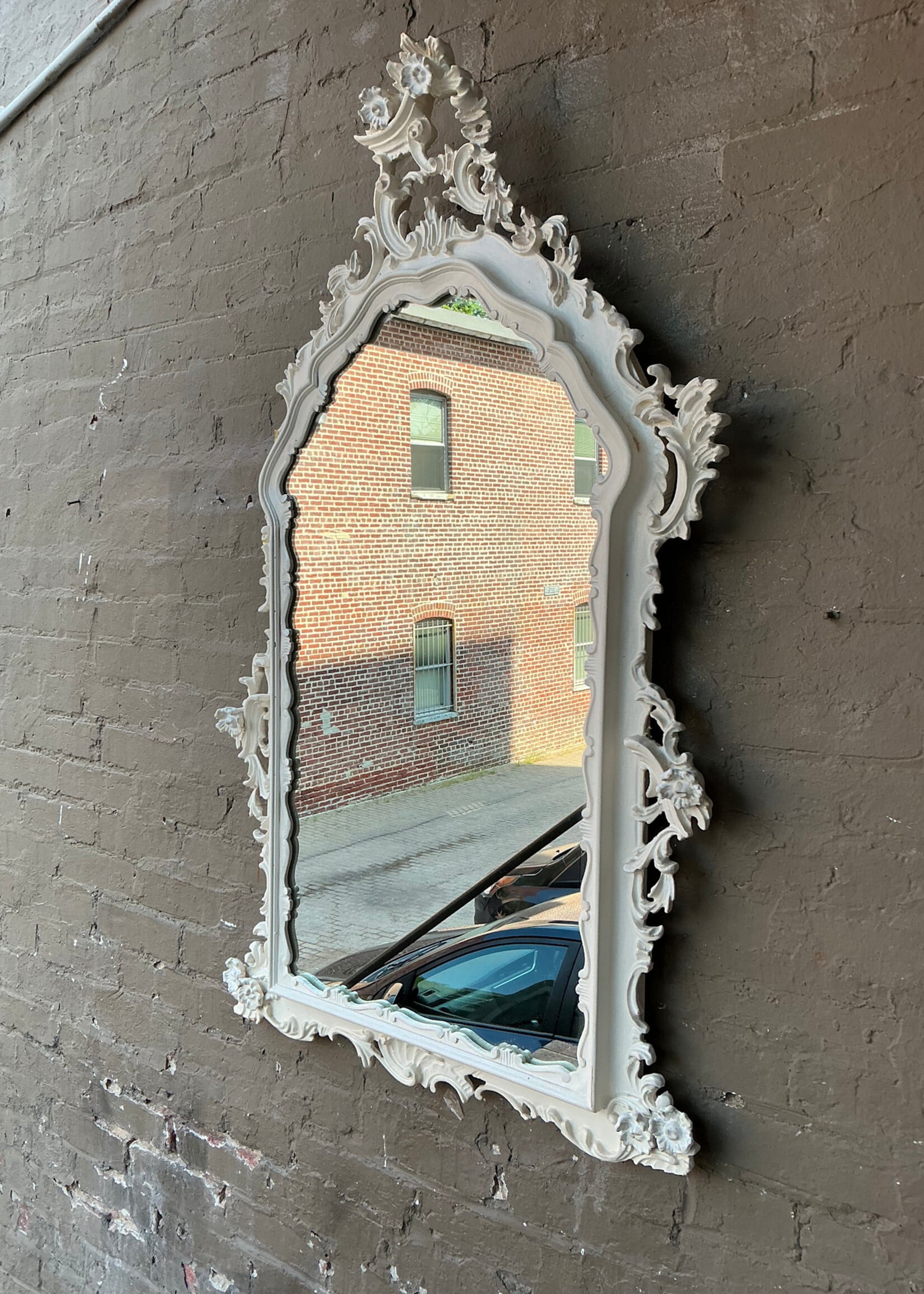 GOODWOOD Painted Louis XV Style Carved Wood Mirror