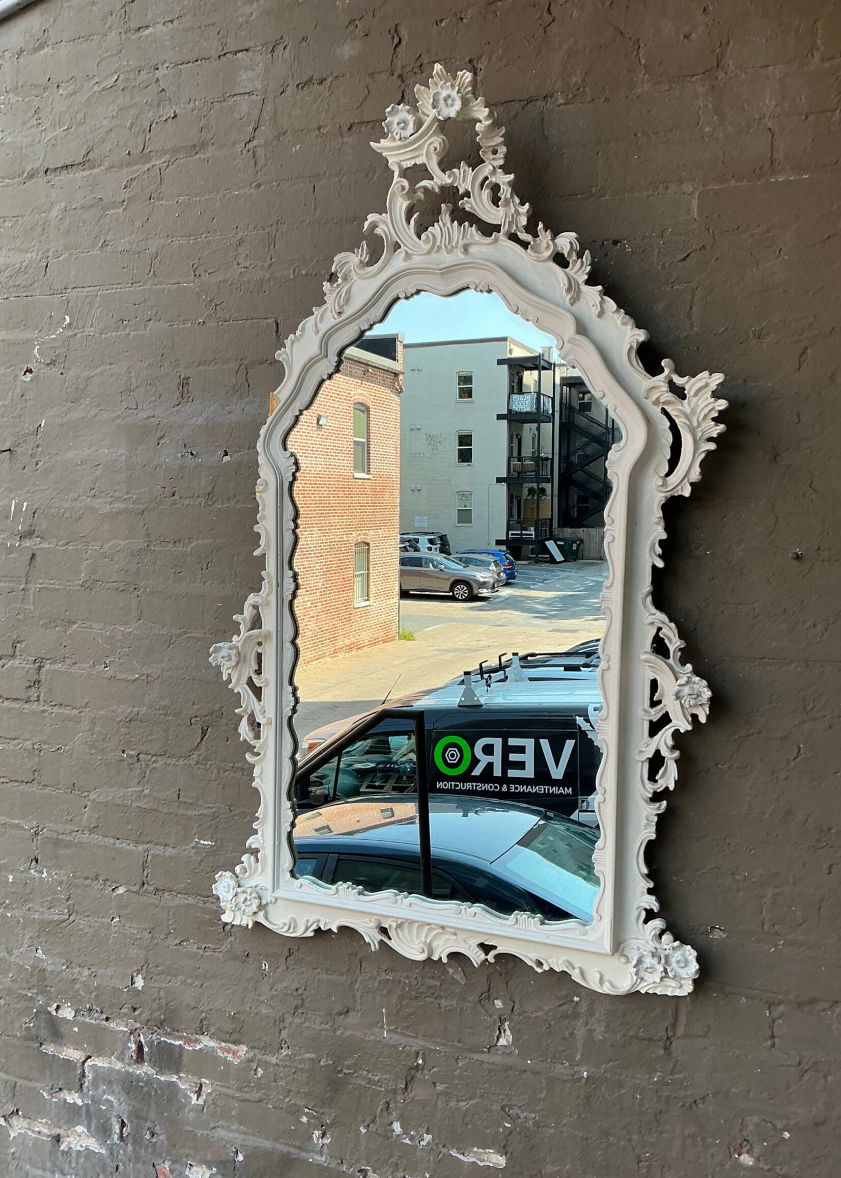 GOODWOOD Painted Louis XV Style Carved Wood Mirror