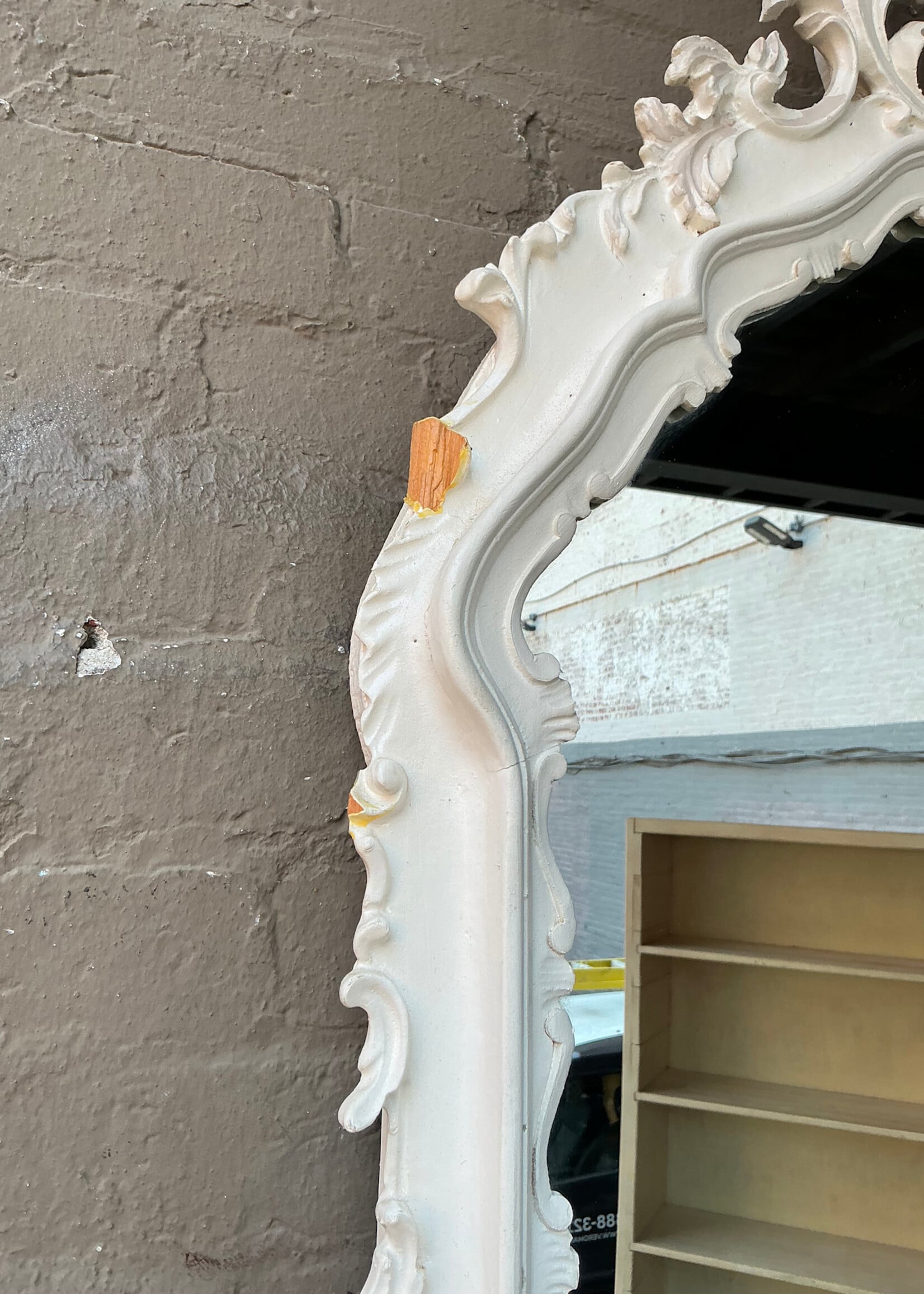GOODWOOD Painted Louis XV Style Carved Wood Mirror