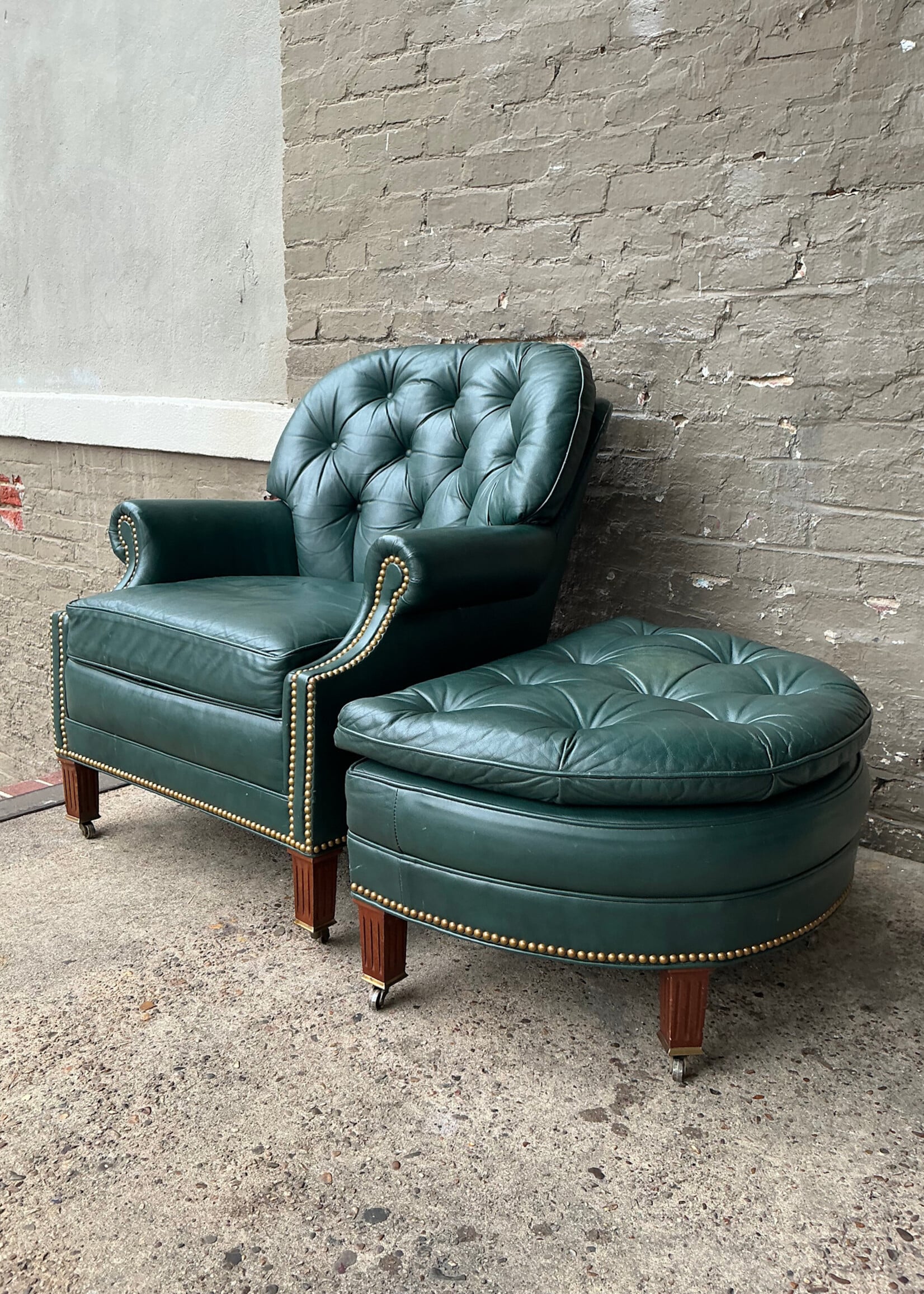 GOODWOOD Hancock & Moore Leather Lounge Chair and Ottoman