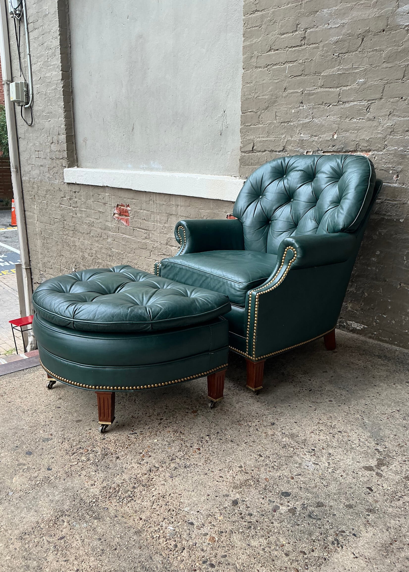 GOODWOOD Hancock & Moore Leather Lounge Chair and Ottoman
