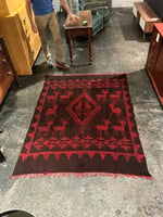 GOODWOOD Red Guatemalan Wool Blanket, 60" x 78"