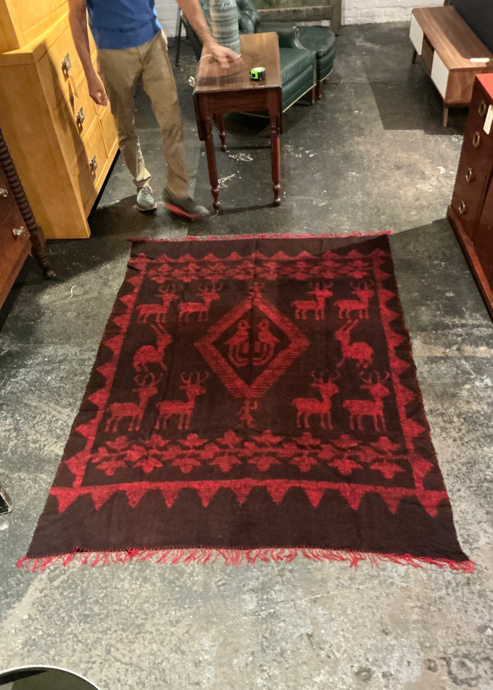 GOODWOOD Red Guatemalan Wool Blanket, 60" x 78"