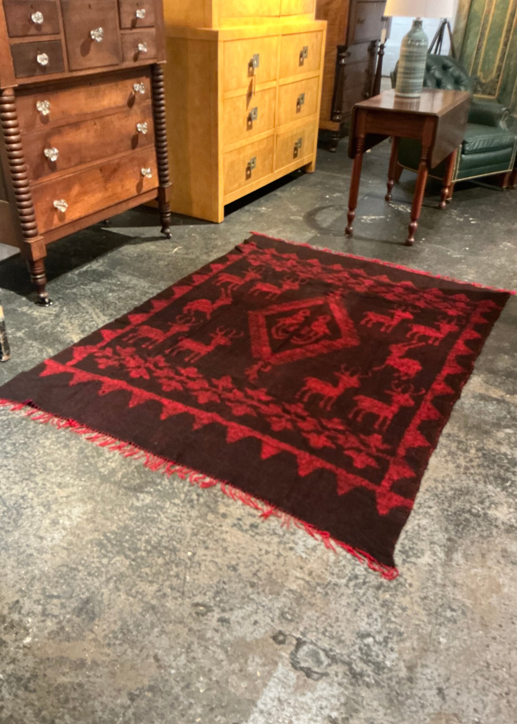 GOODWOOD Red Guatemalan Wool Blanket, 60" x 78"