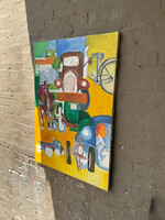 GOODWOOD Transportation, Oil on Canvas Unsigned