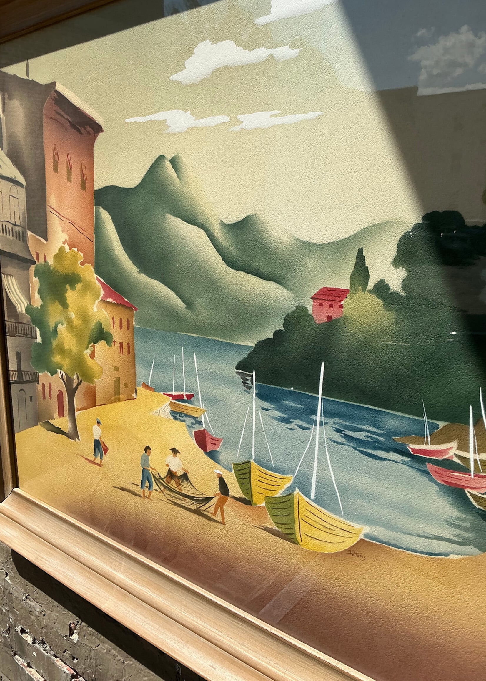 GOODWOOD Village Scene Watercolor, Peters