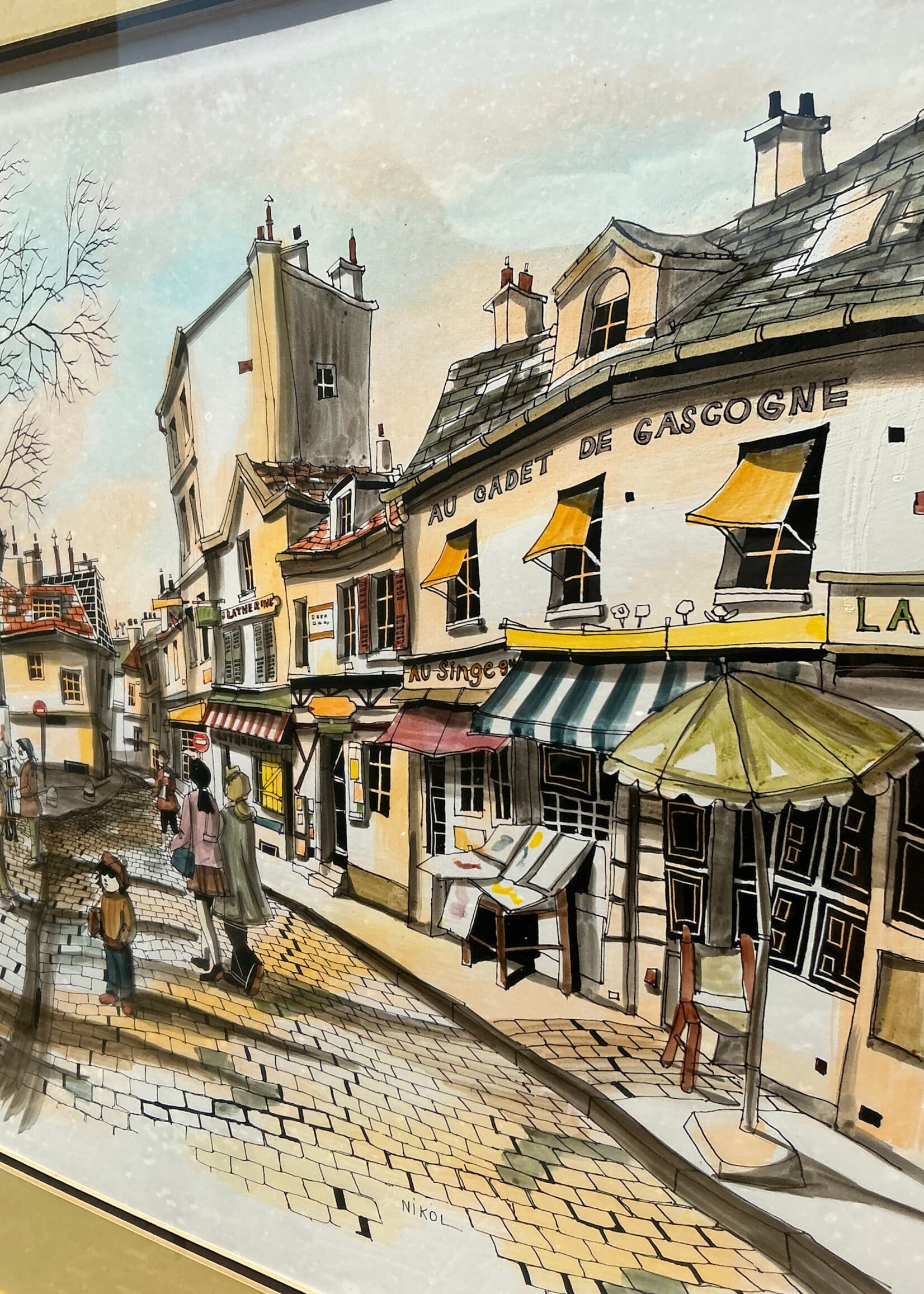 GOODWOOD Rue de Artistes Oil on Paper, Nikol
