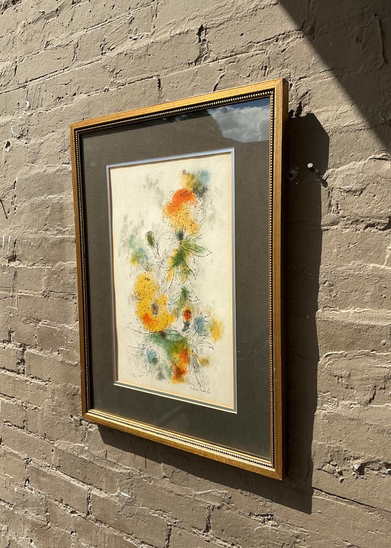 GOODWOOD Marigolds Lithograph, Peter Paul