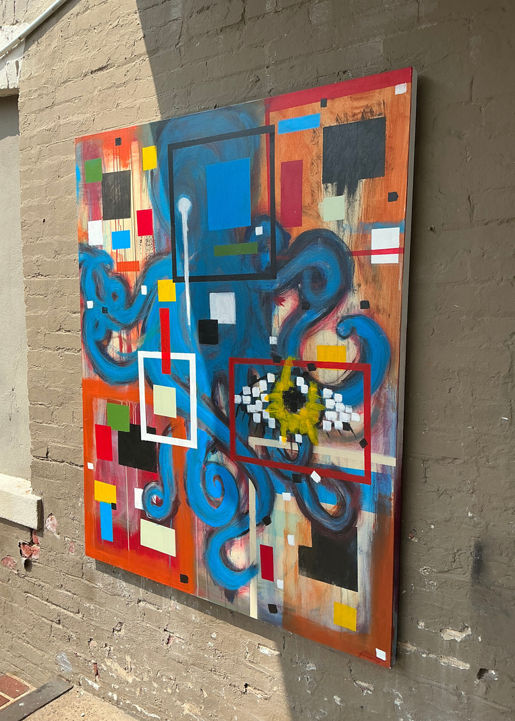 GOODWOOD Colorful Abstract Squares Acrylic on Canvas