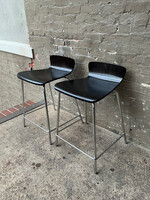 GOODWOOD Pair of Bentwood Bar Stools, Crate & Barrel