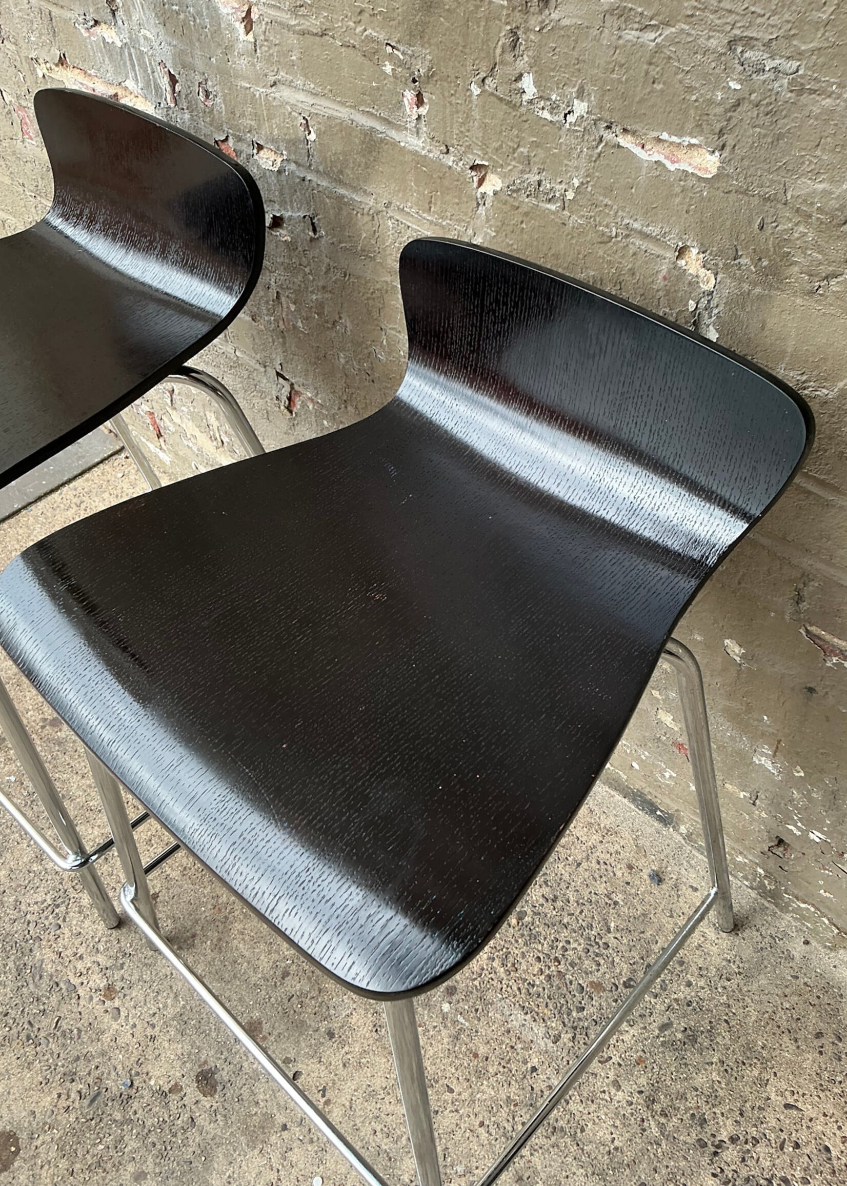 GOODWOOD Pair of Bentwood Bar Stools, Crate & Barrel