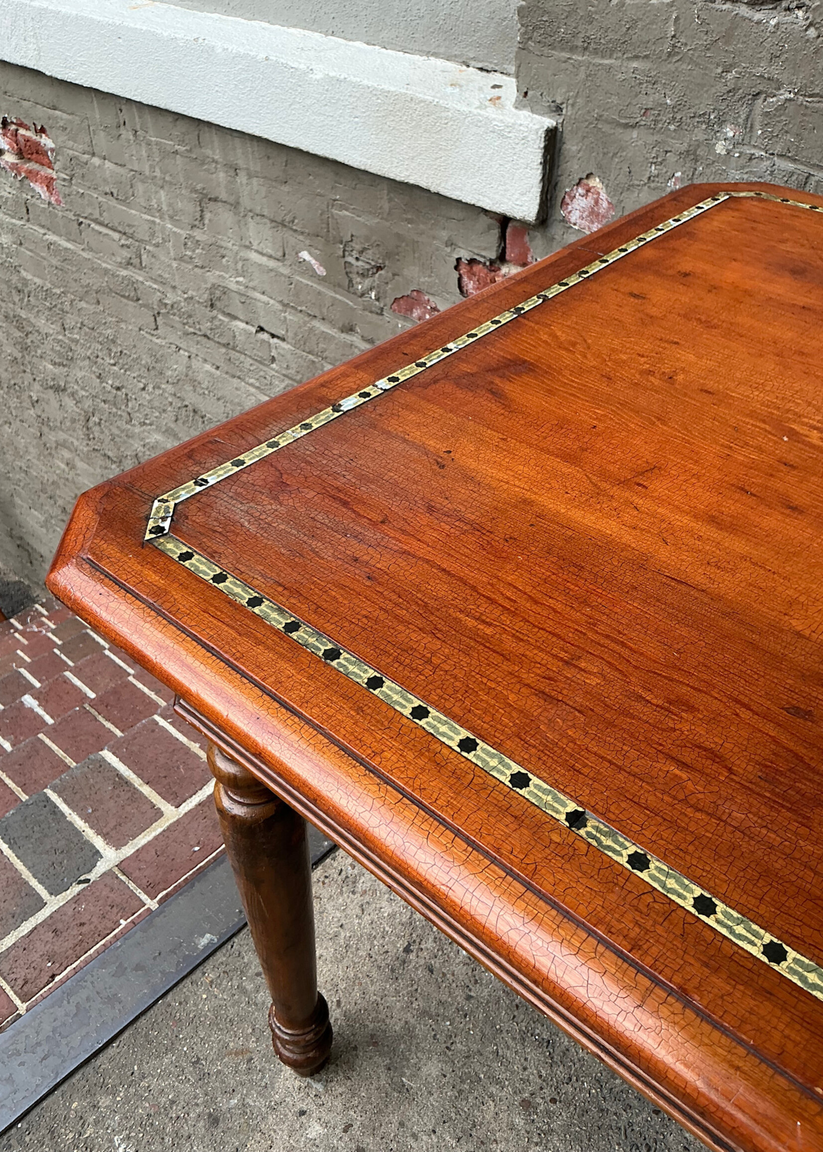 GOODWOOD 19th Century Pine Table with Inlay