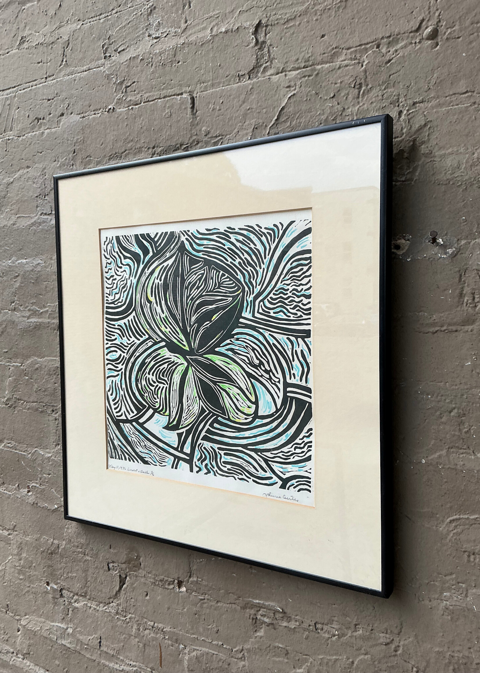 GOODWOOD Laurie C Linocut and Chalk