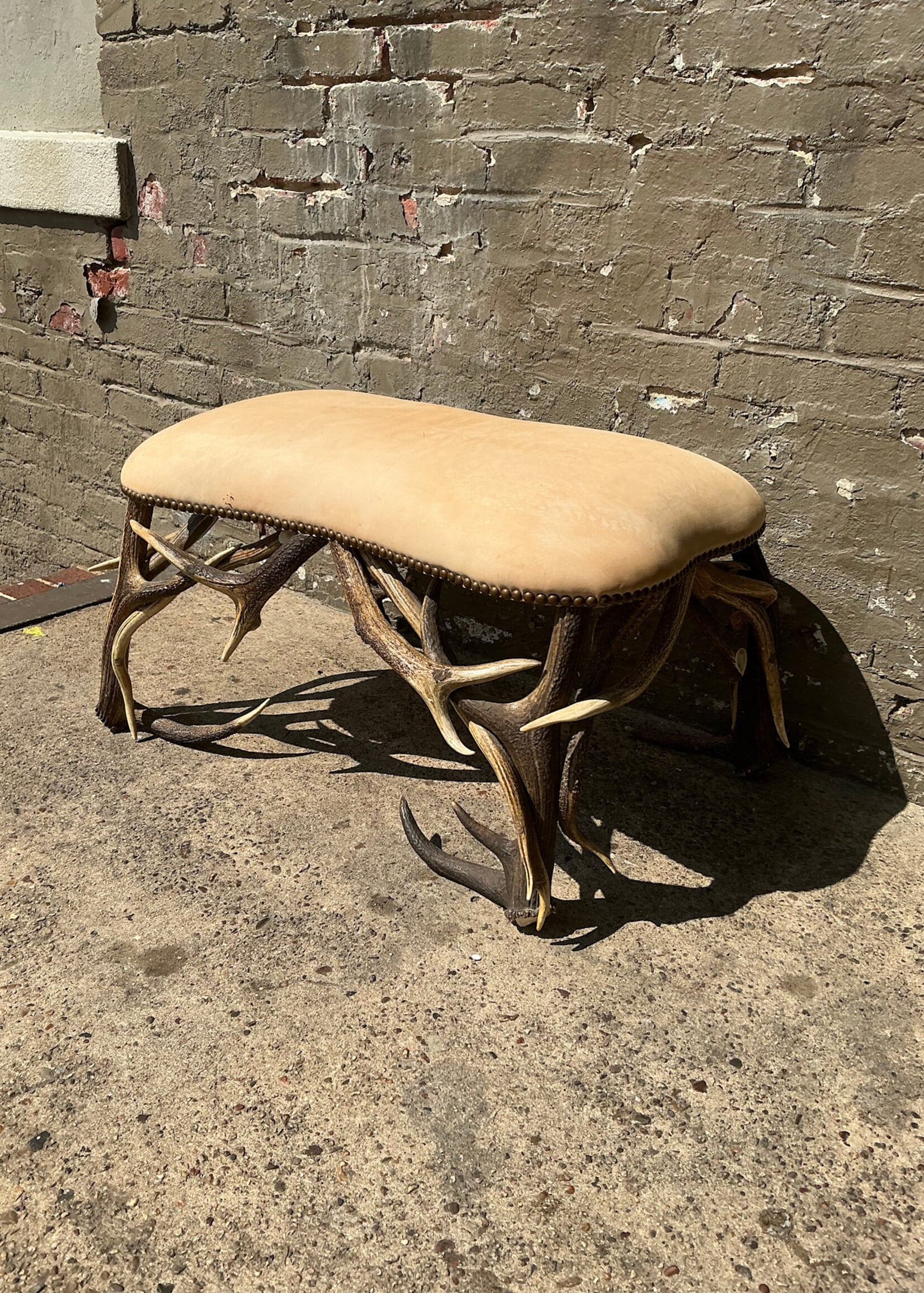 GOODWOOD Leather and Horn Foot Stool