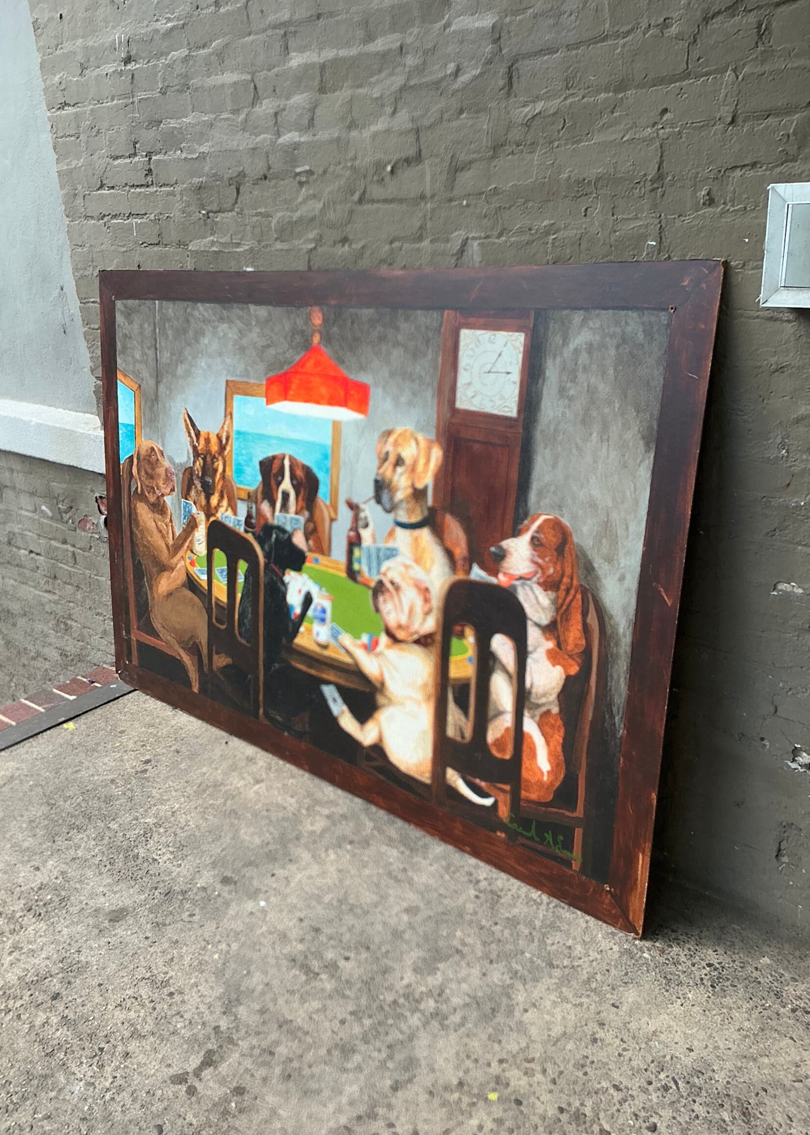 GOODWOOD Dogs Playing Poker, Oil on Board (unframed)