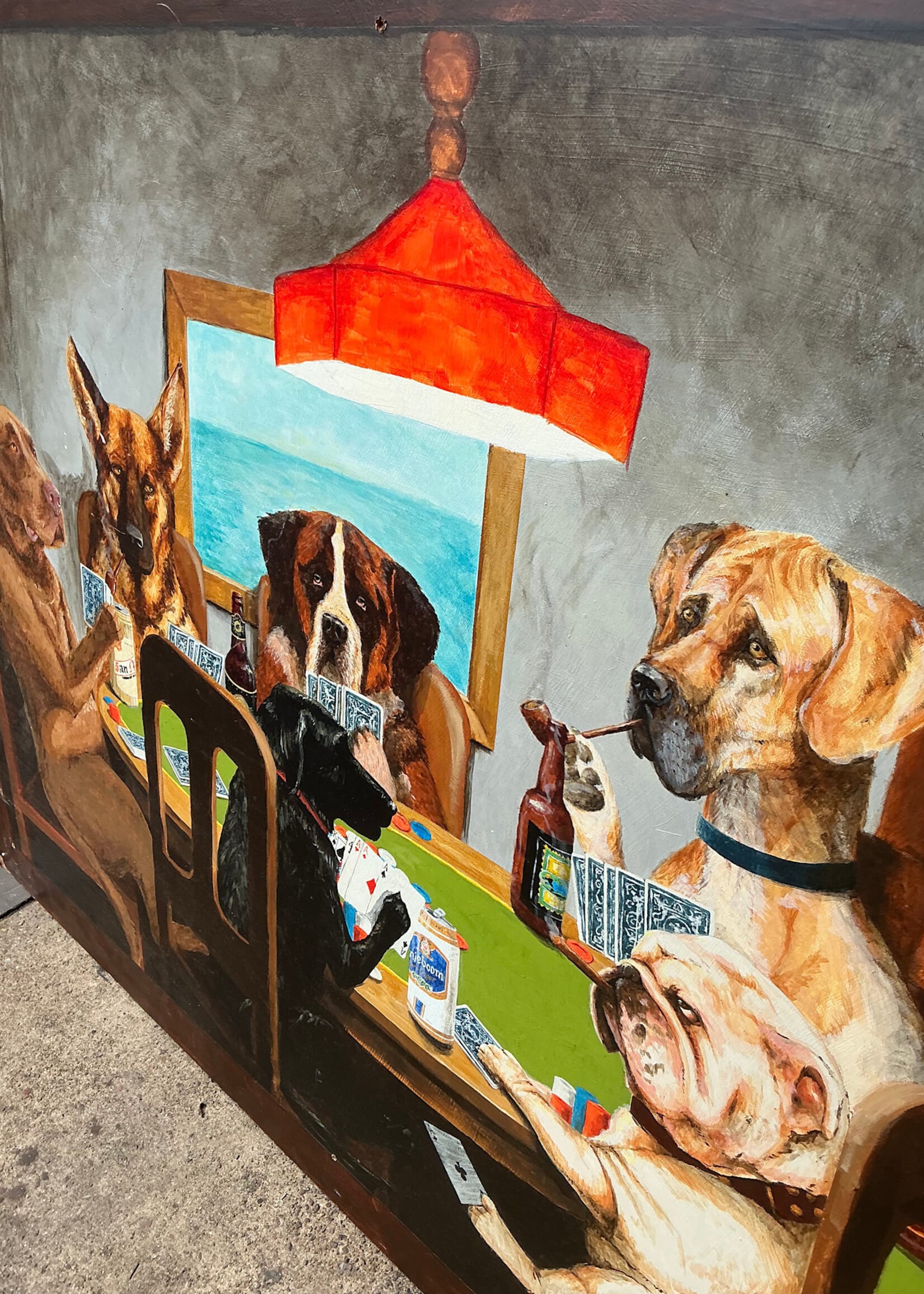 GOODWOOD Dogs Playing Poker, Oil on Board (unframed)