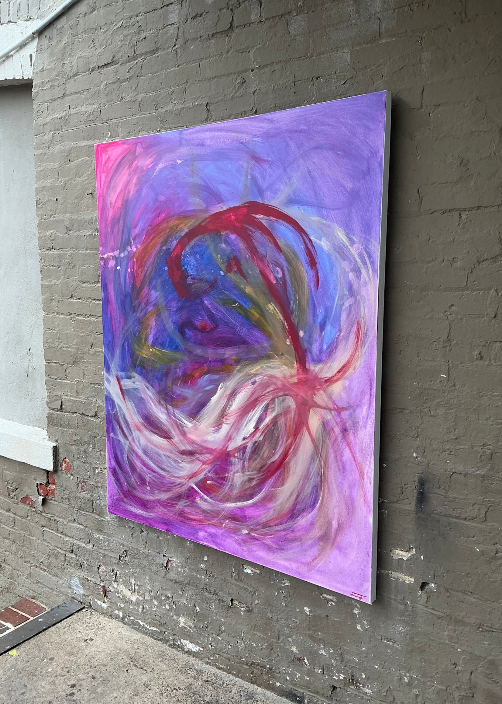 GOODWOOD Large Vertical Abstract, Oil on Canvas