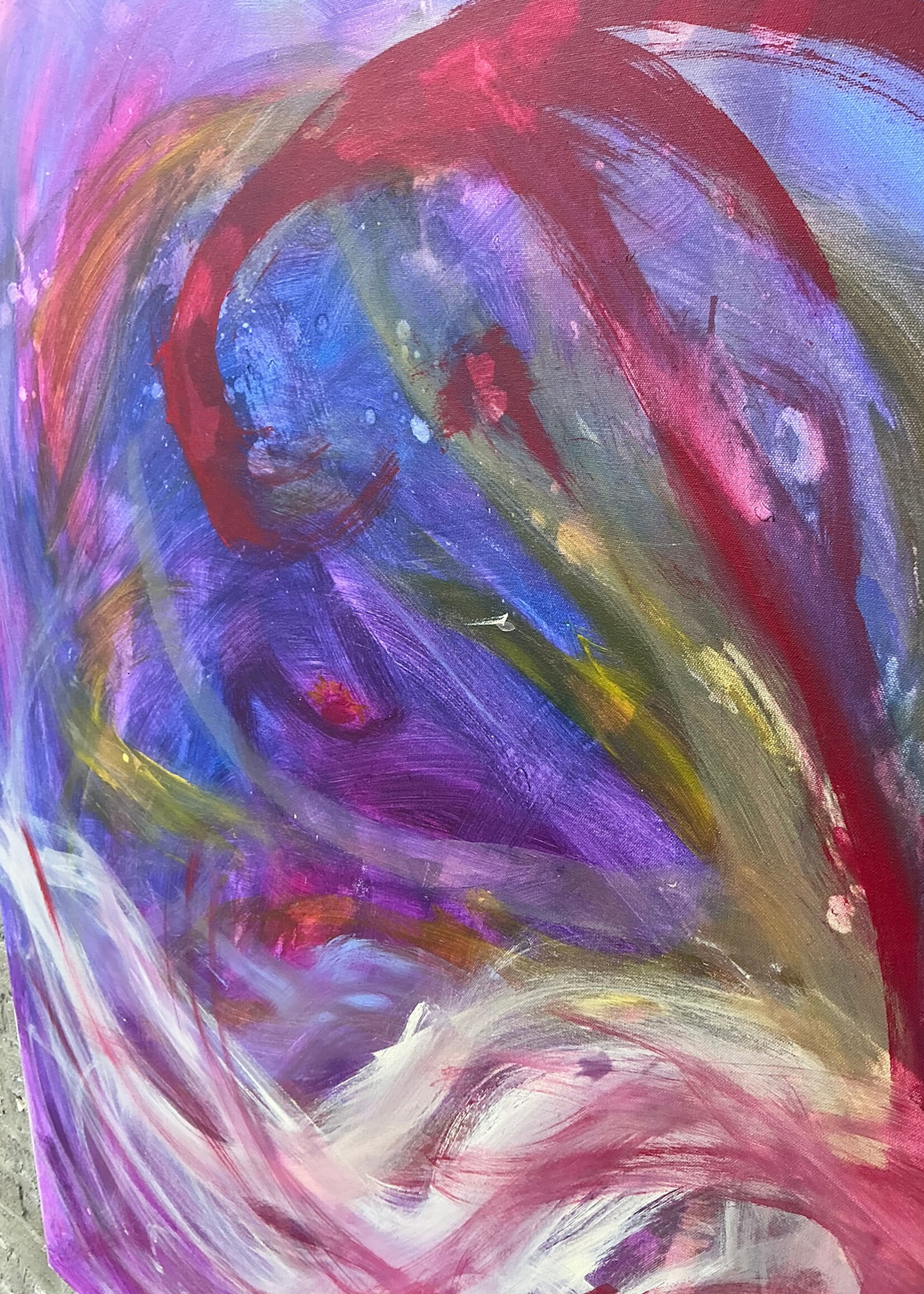 GOODWOOD Large Vertical Abstract, Oil on Canvas
