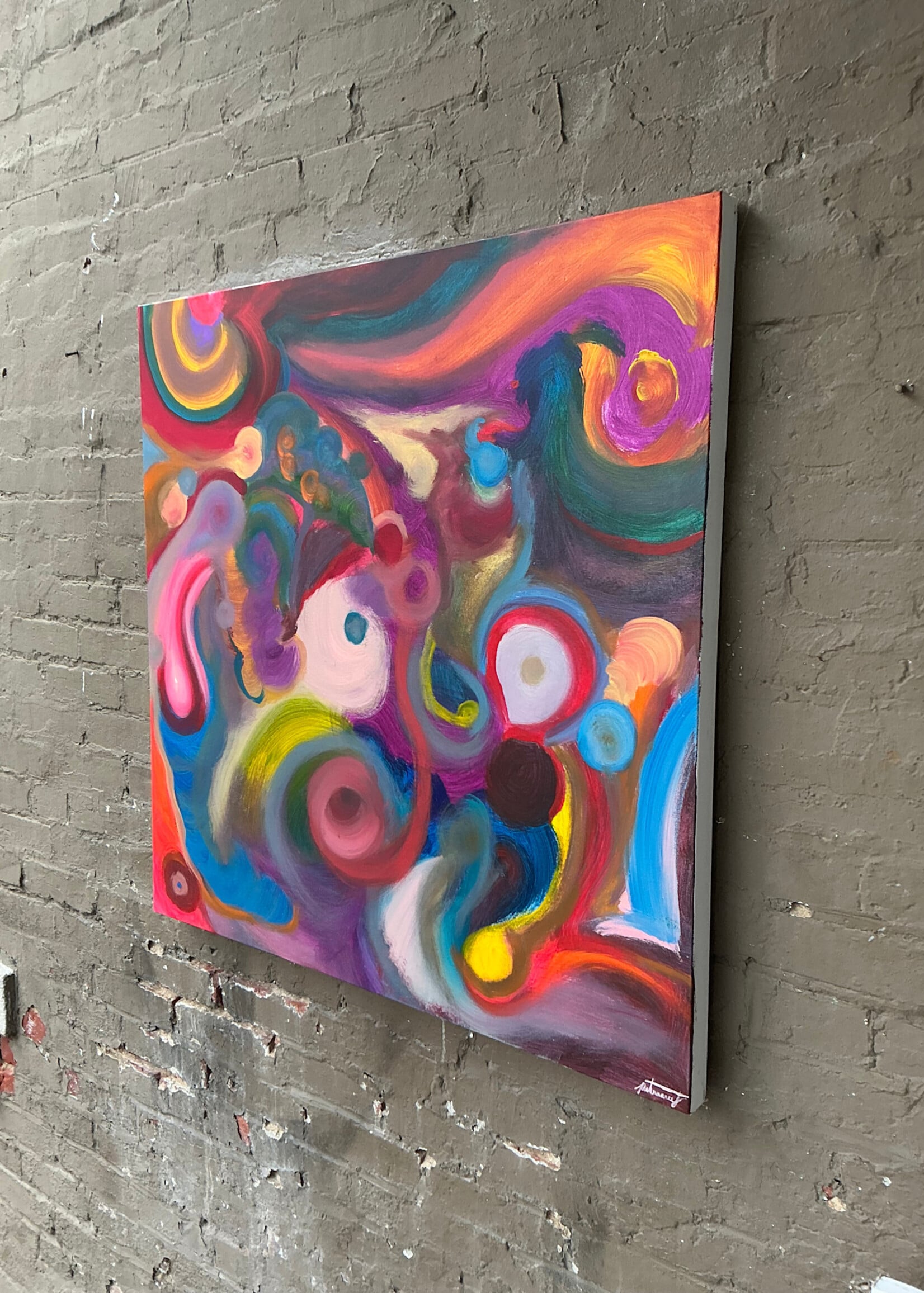 GOODWOOD Medium Swirls, Signed, 36" x 36"