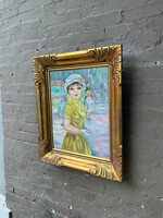 GOODWOOD Girl in Yellow Dress, Oil on Canvas
