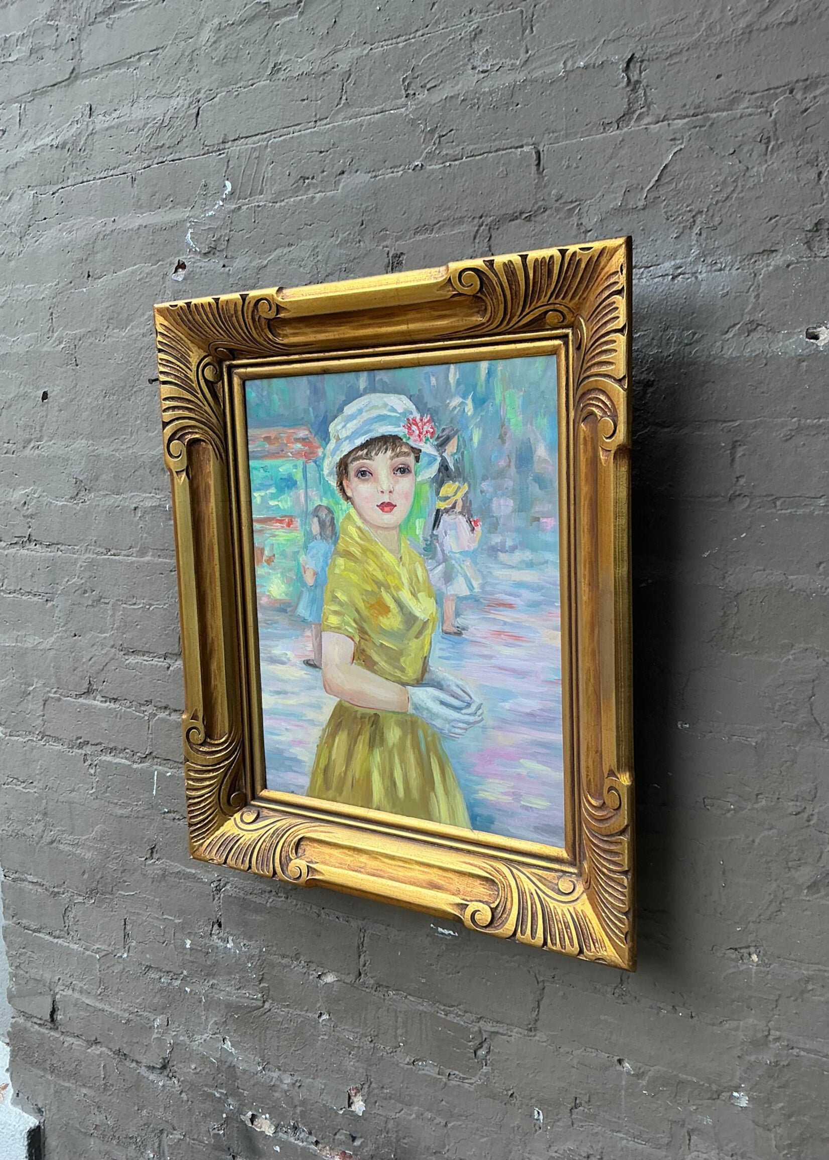 GOODWOOD Girl in Yellow Dress, Oil on Canvas