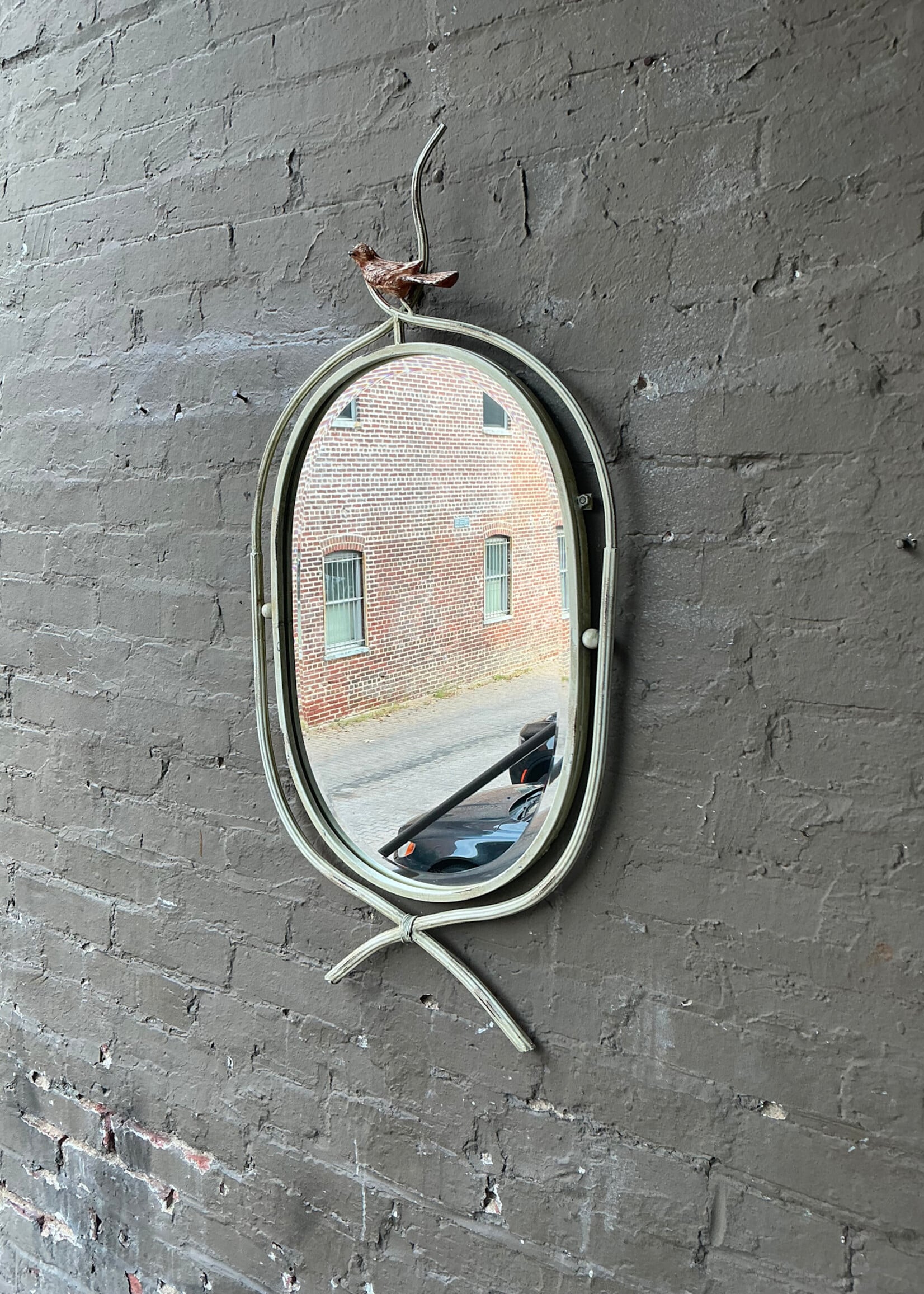 GOODWOOD Iron Framed Mirror with Bird